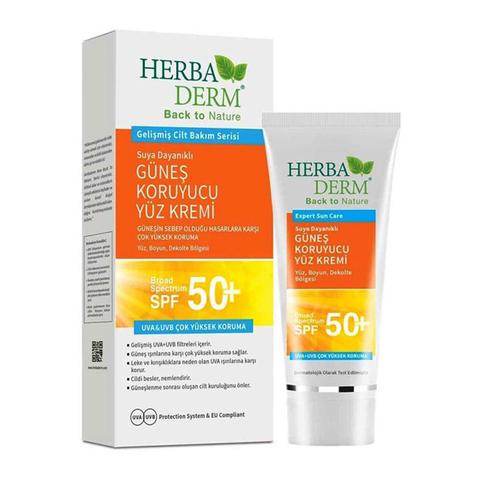 Herbaderm Güneş Koruyucu 50+ Spf Yüz Kremi 75 Ml