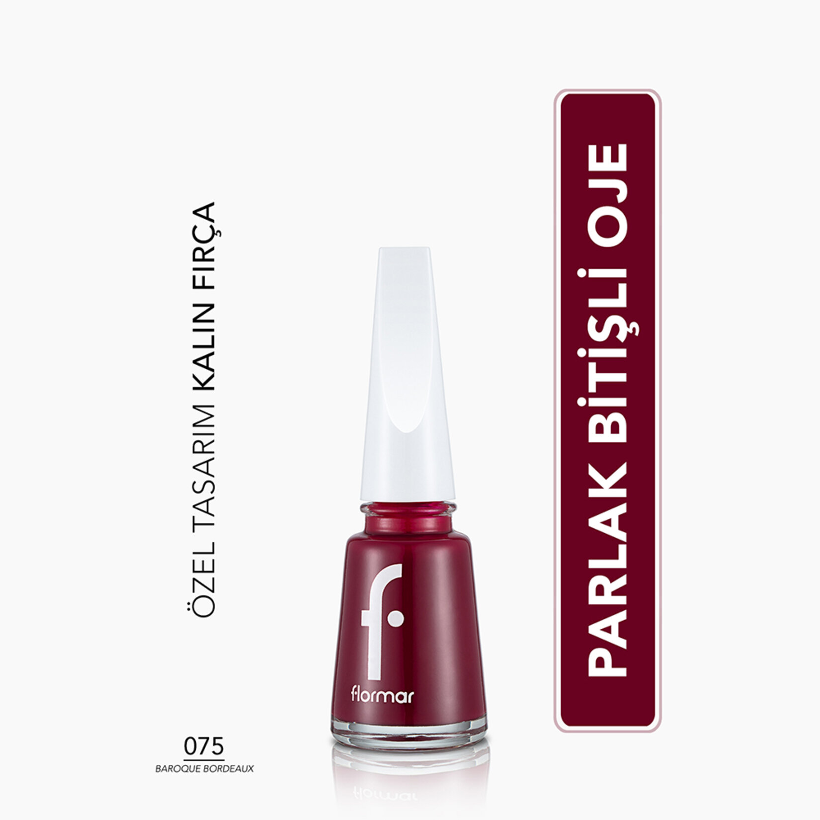 Flormar Nail Enamel Uzun Süre Kalıcı Besleyici Oje - 075 Baroque Bordeaux - Görsel 2