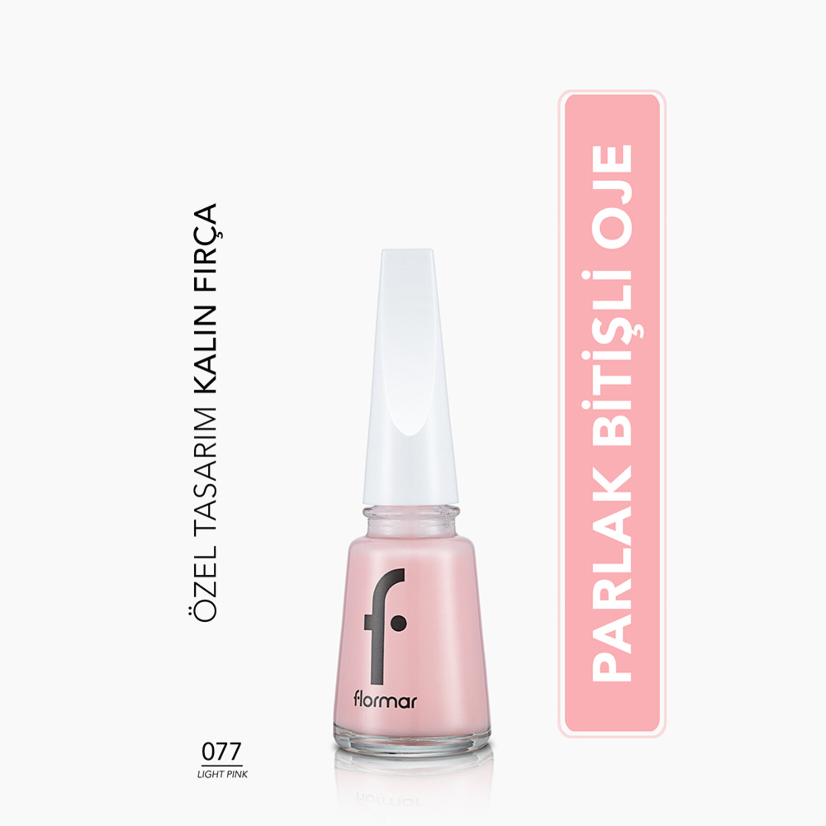 Flormar Nail Enamel Uzun Süre Kalıcı Besleyici Oje - 077 Light Pink - Görsel 2