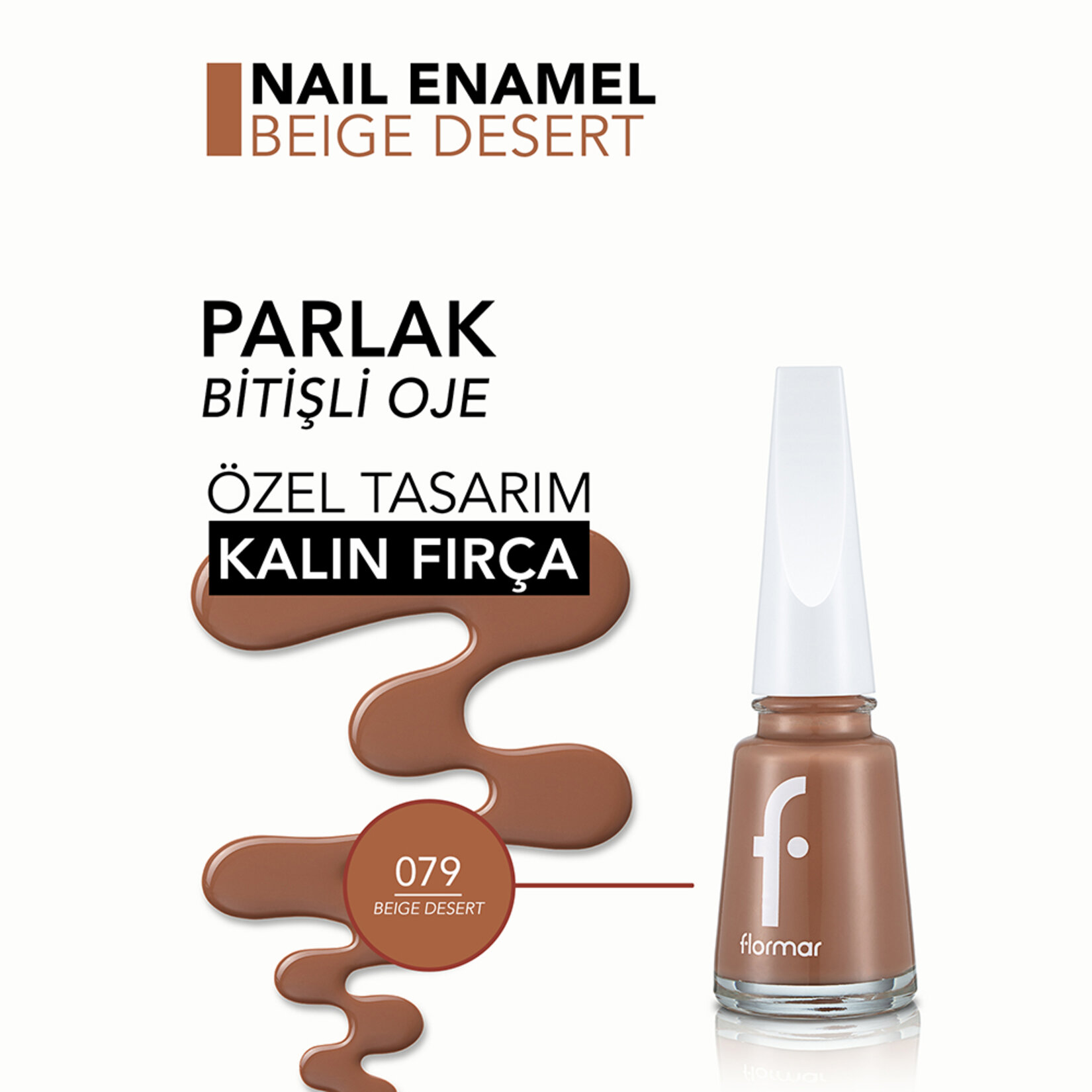Flormar Nail Enamel Uzun Süre Kalıcı Besleyici Oje - 079 Beige Desert - Görsel 5