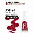 Flormar Nail Enamel Uzun Süre Kalıcı Besleyici Oje - 128 Bordeaux Scream - Görsel 5