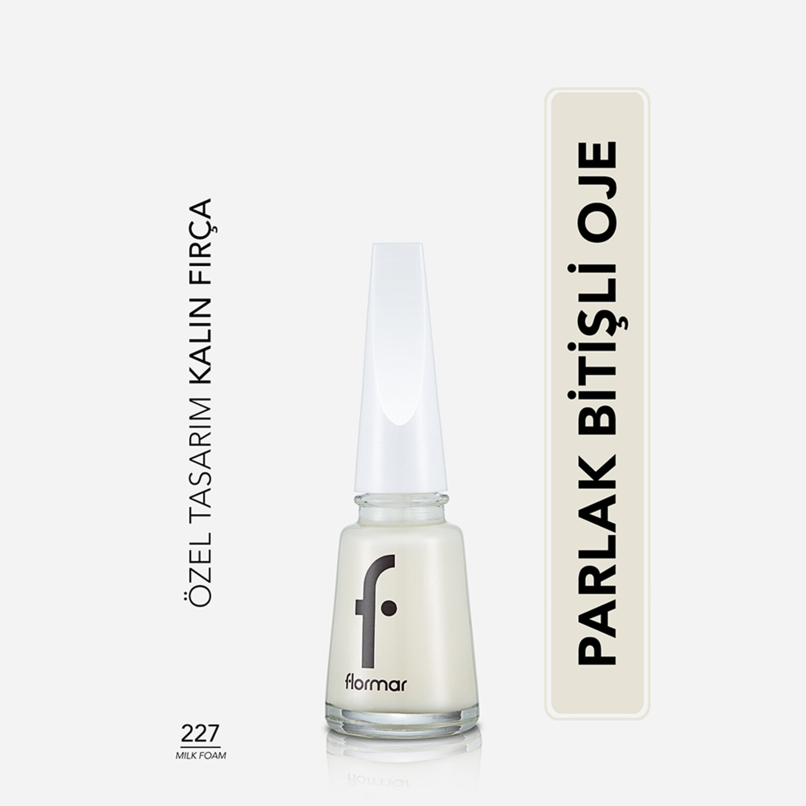 Flormar Nail Enamel Uzun Süre Kalıcı Besleyici Oje - 227 Milk Foam - Görsel 2