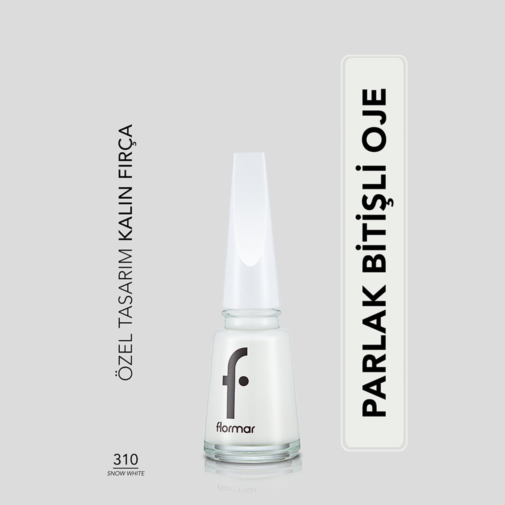 Flormar Nail Enamel Uzun Süre Kalıcı Besleyici Oje - 310 Snow White - Görsel 2