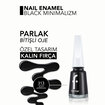 Flormar Nail Enamel Uzun Süre Kalıcı Besleyici Oje - 313 Black Minimalism - Görsel 5