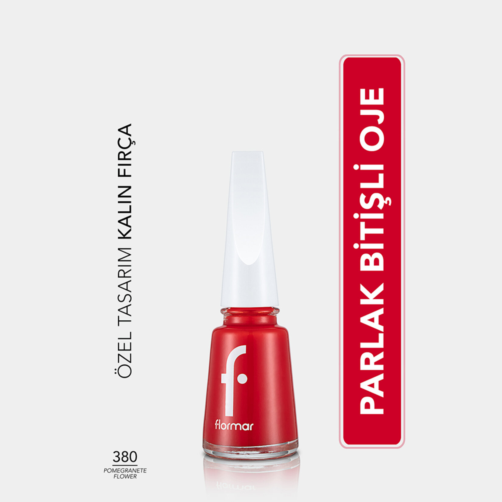 Flormar Nail Enamel Uzun Süre Kalıcı Besleyici Oje - 380 Pomegrante Flower - Görsel 2