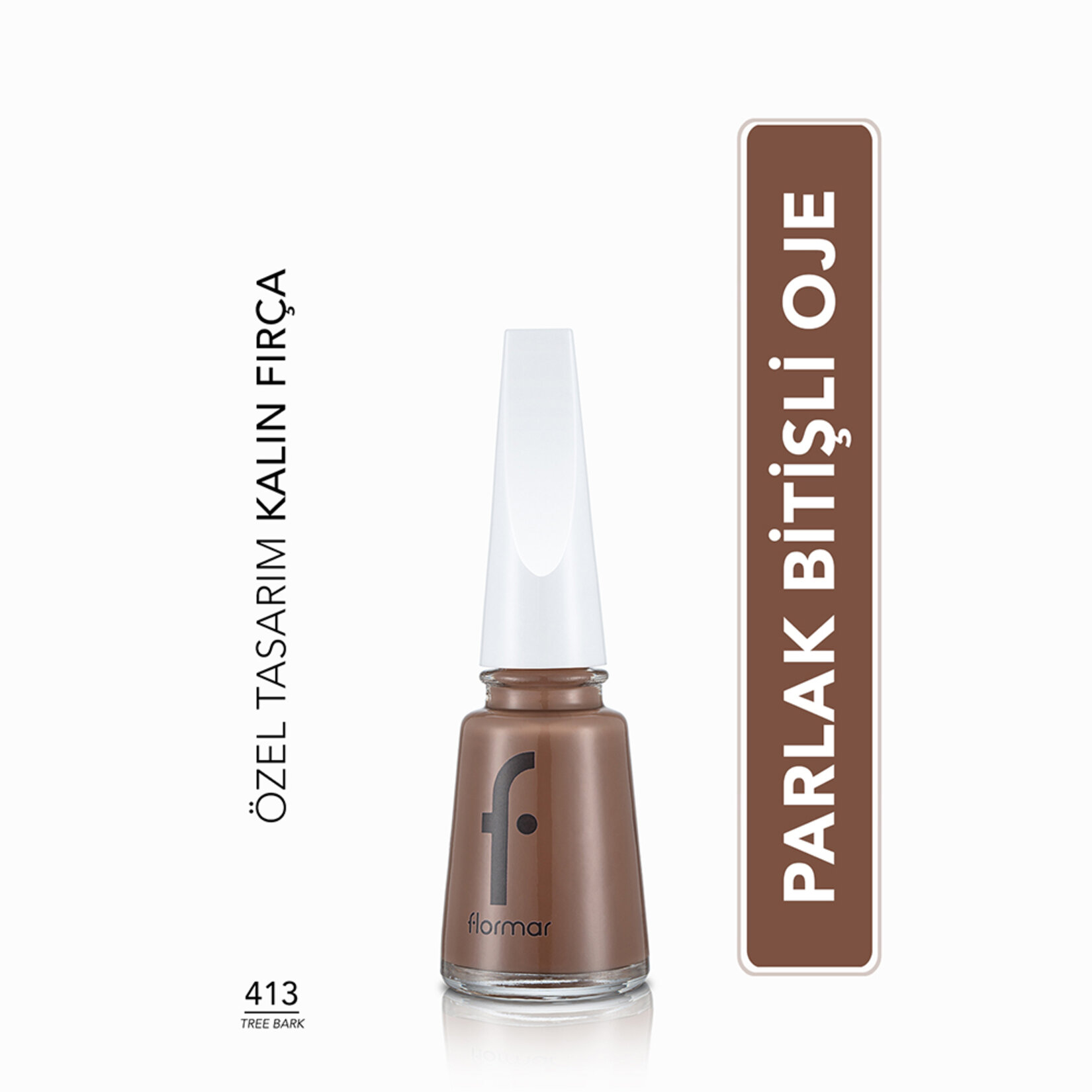 Flormar Nail Enamel Uzun Süre Kalıcı Besleyici Oje - 413 Tree Bark - Görsel 2