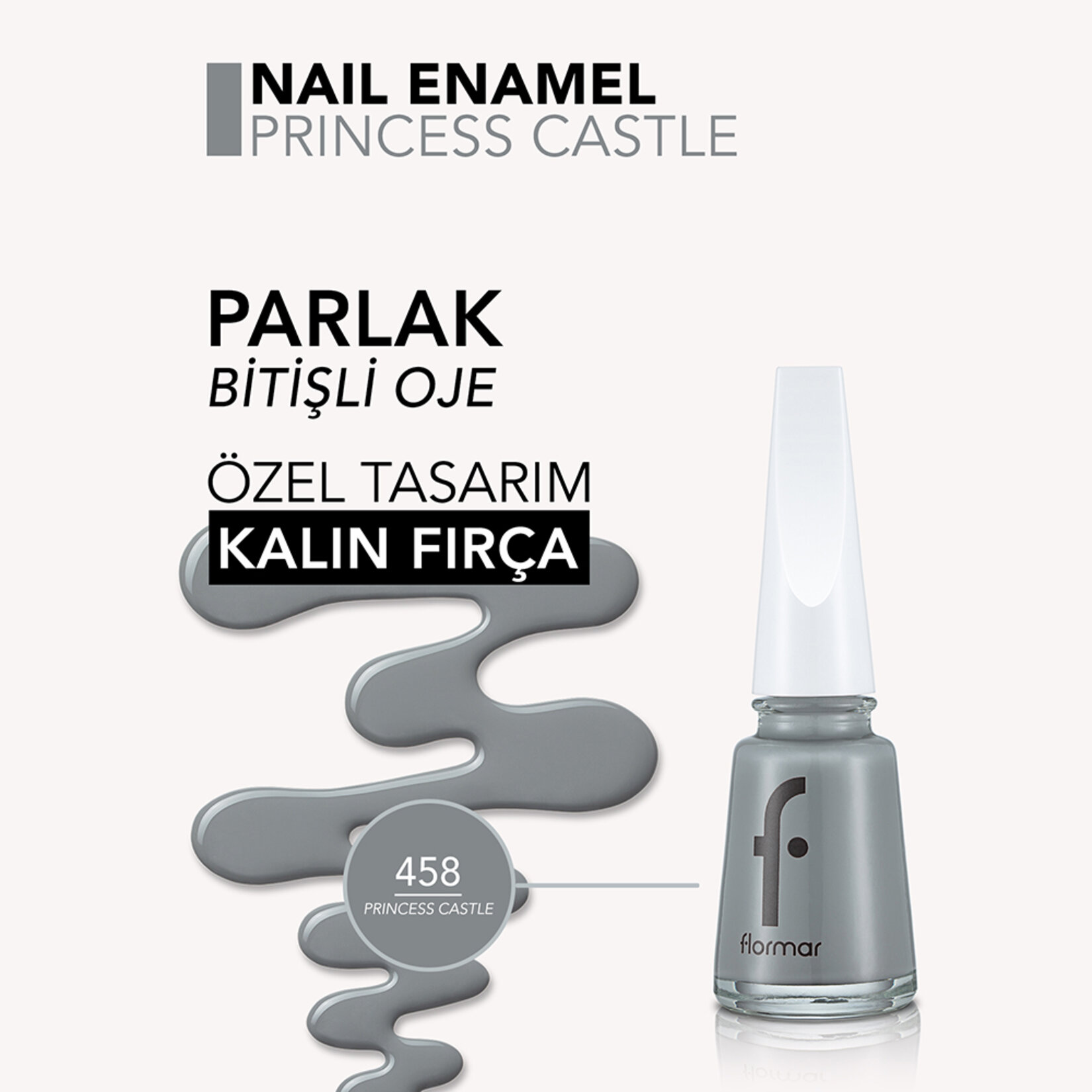 Flormar Nail Enamel Uzun Süre Kalıcı Besleyici Oje - 458 Princess Castle - Görsel 5