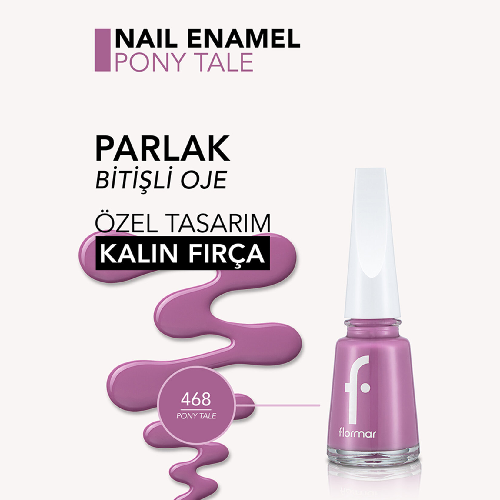 Flormar Nail Enamel Uzun Süre Kalıcı Besleyici Oje - 468 Pony Tale - Görsel 5