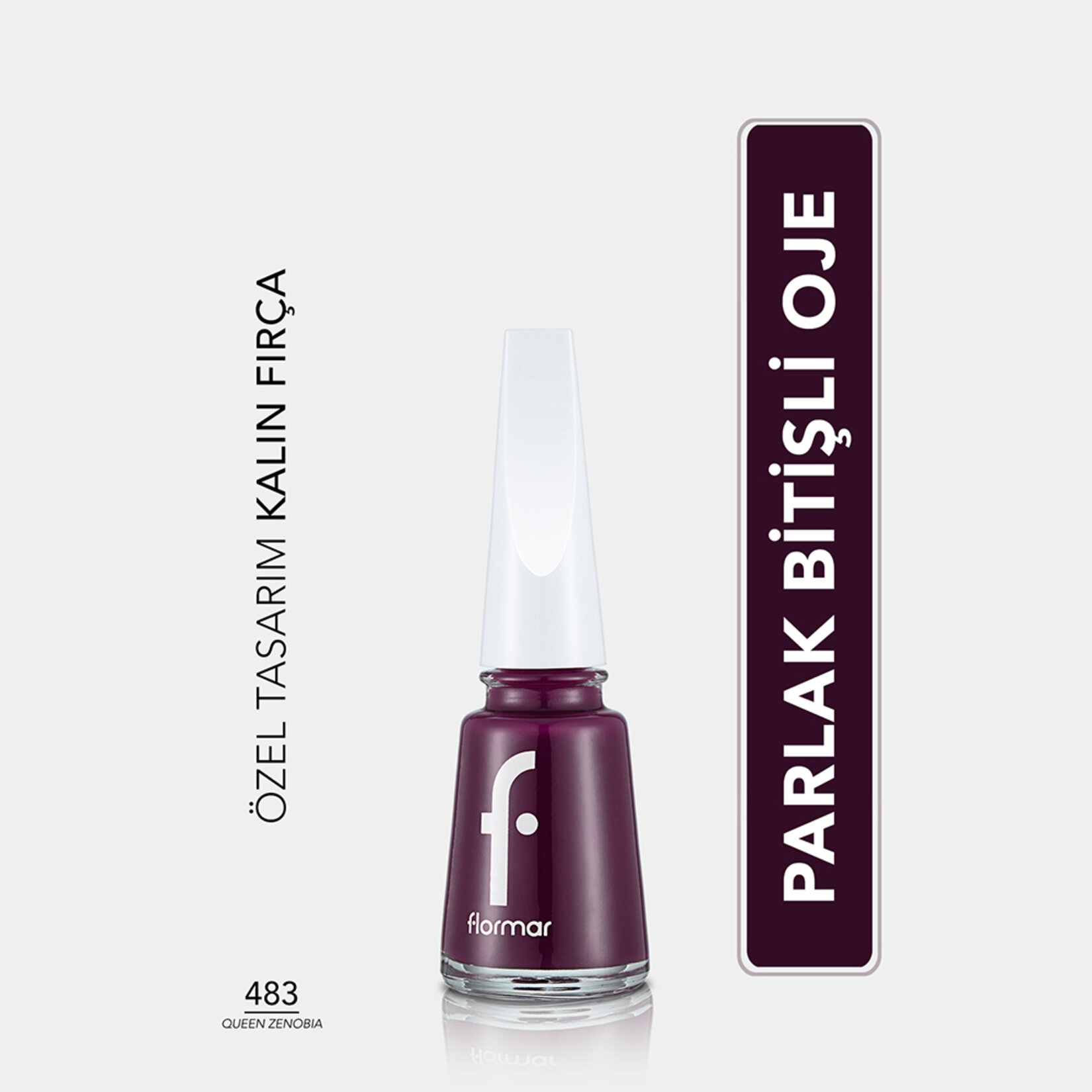 Flormar Nail Enamel Uzun Süre Kalıcı Besleyici Oje - 483 Queen Zenobia - Görsel 2