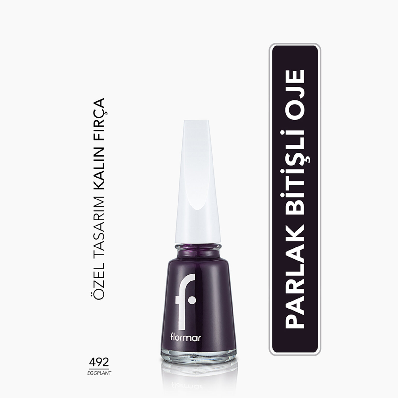 Flormar Nail Enamel Uzun Süre Kalıcı Besleyici Oje - 492 Eggplant - Görsel 2