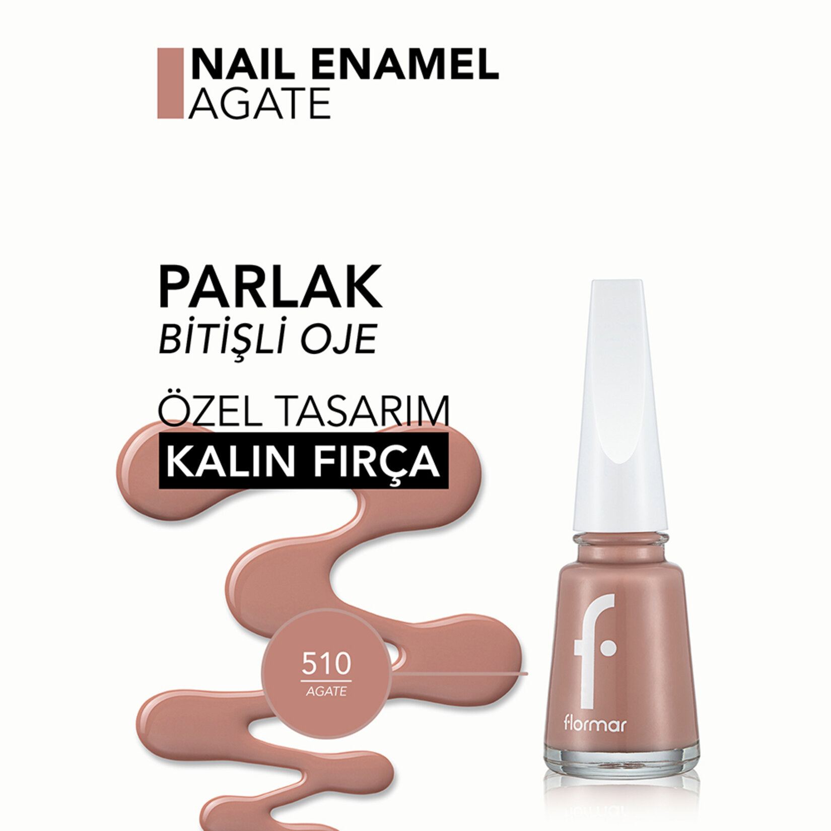 Flormar Nail Enamel Uzun Süre Kalıcı Besleyici Oje - 510 Agate - Görsel 5