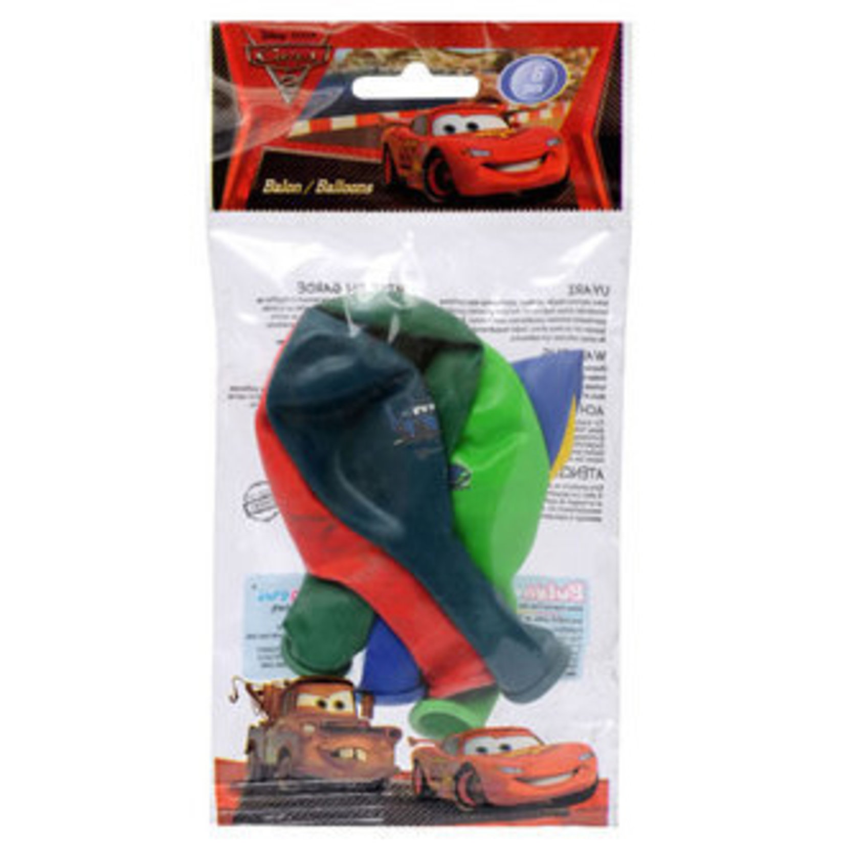Cars 2 Poşet İçi 6'Lı Balon