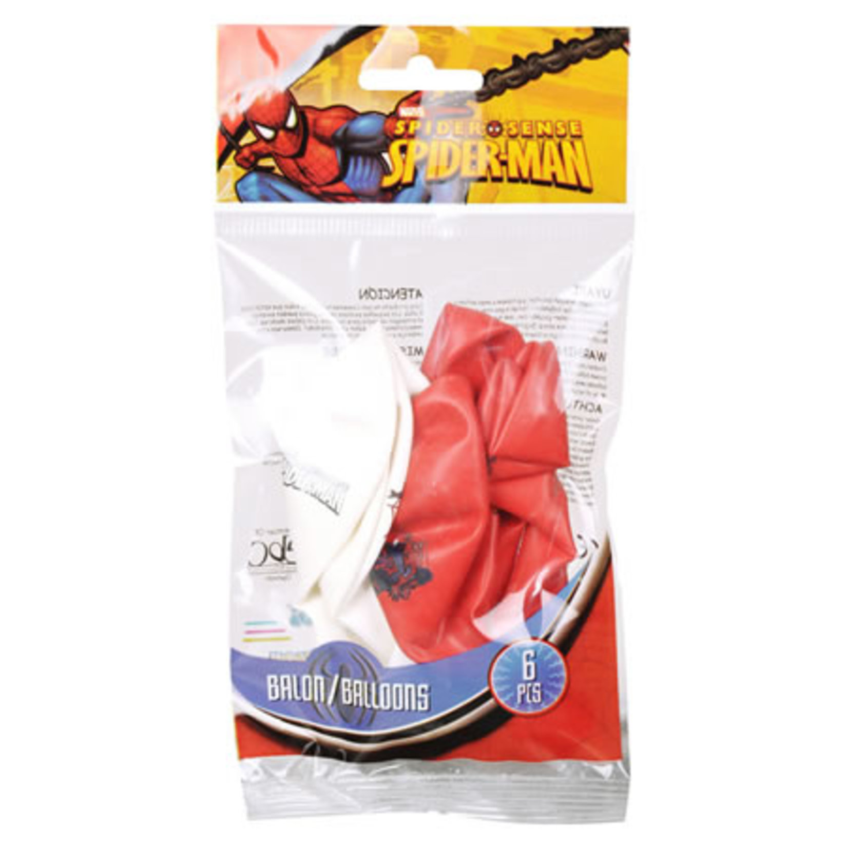 Spider Man Poşet Balon 6'Lı