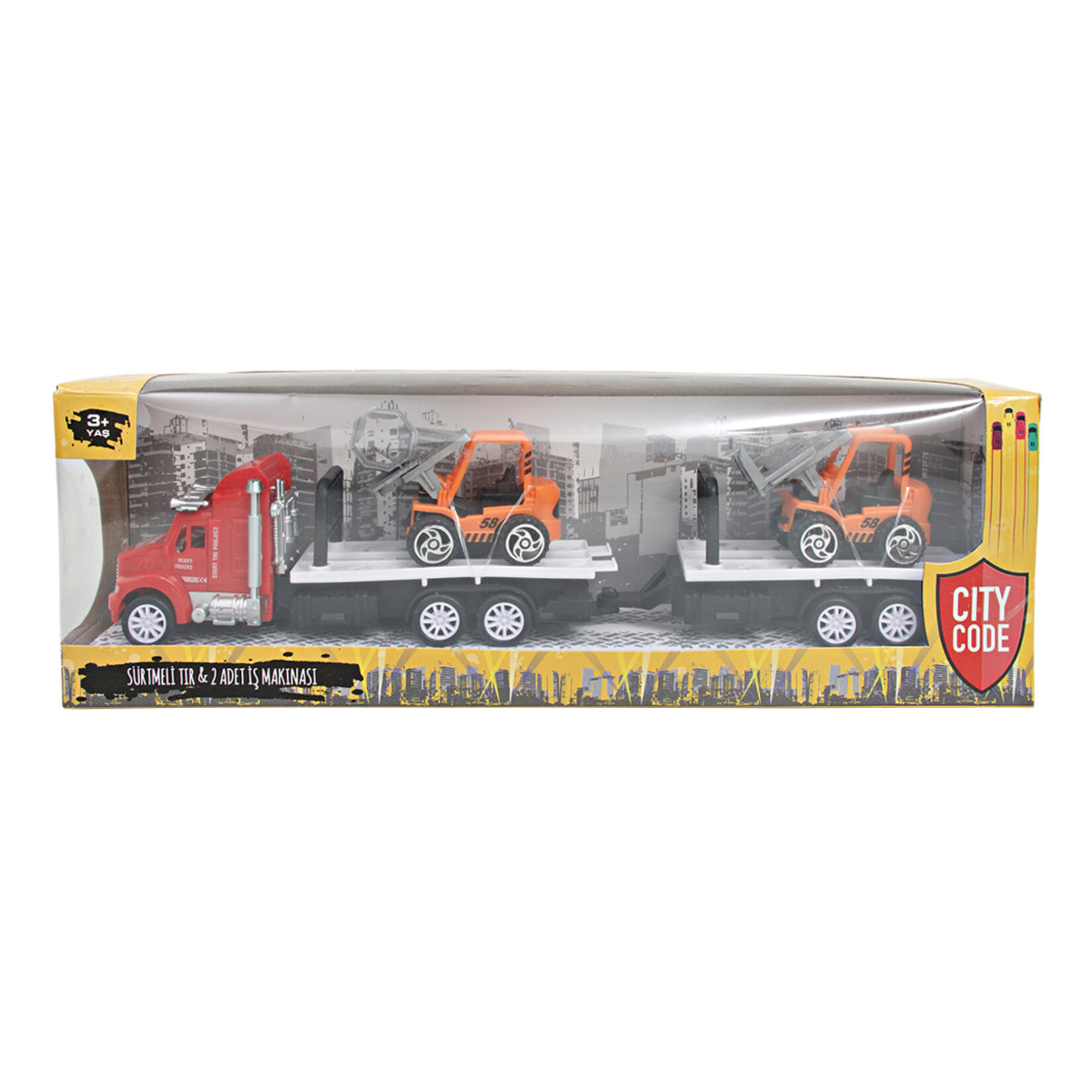 Citycode Sürtmeli Römorklu Tır 2 Adet İş Makinesi - Görsel 4