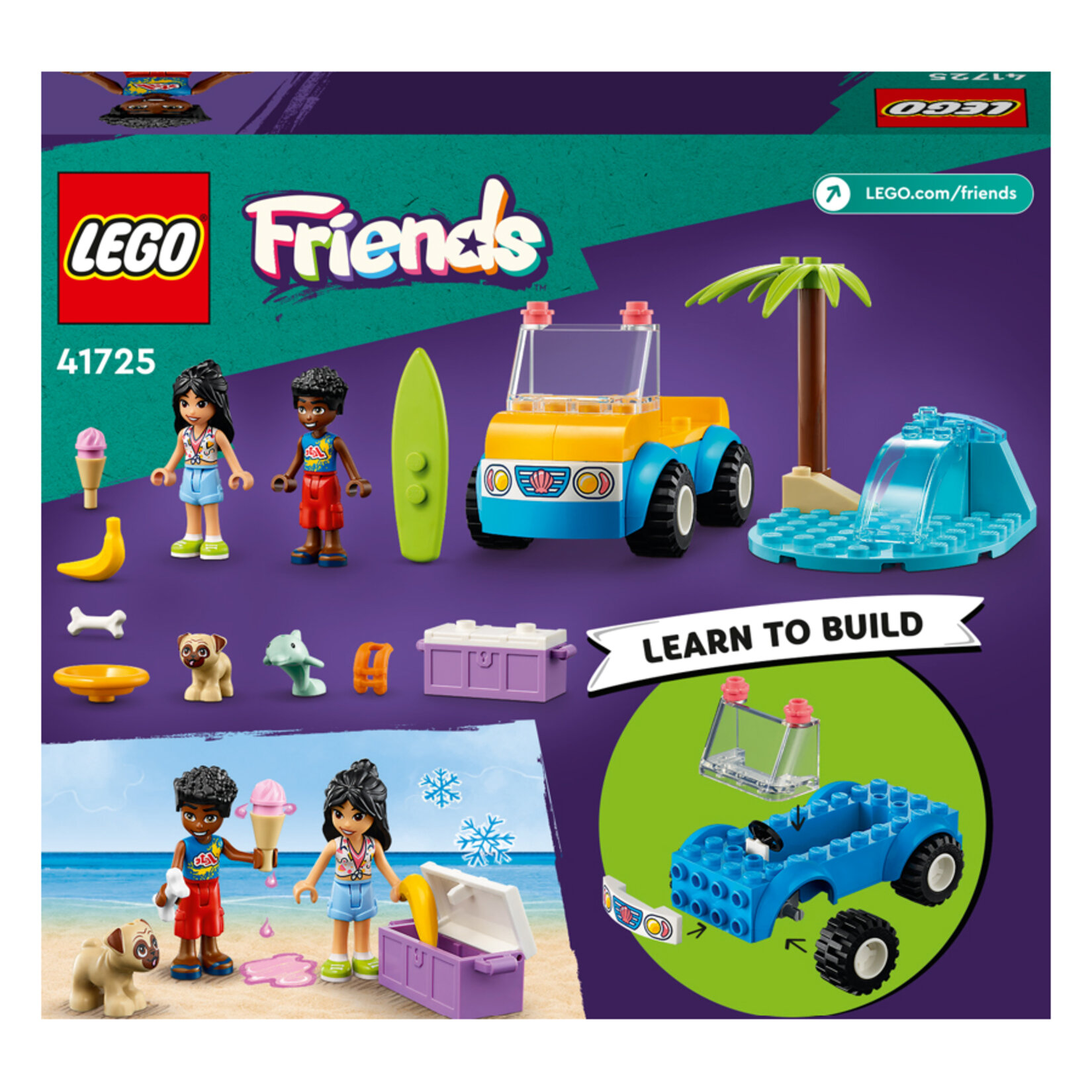 Lego Friends Plaj Arabası Eğlencesi 41725-61 Parça - Görsel 2