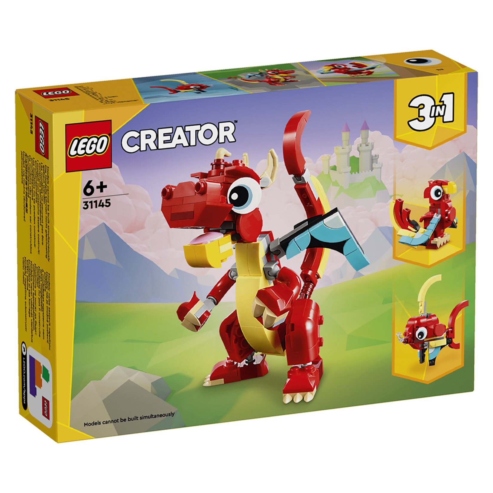 Lego Creator 31145 Kırmızı Ejderha 6+ Yaş 149 Parça