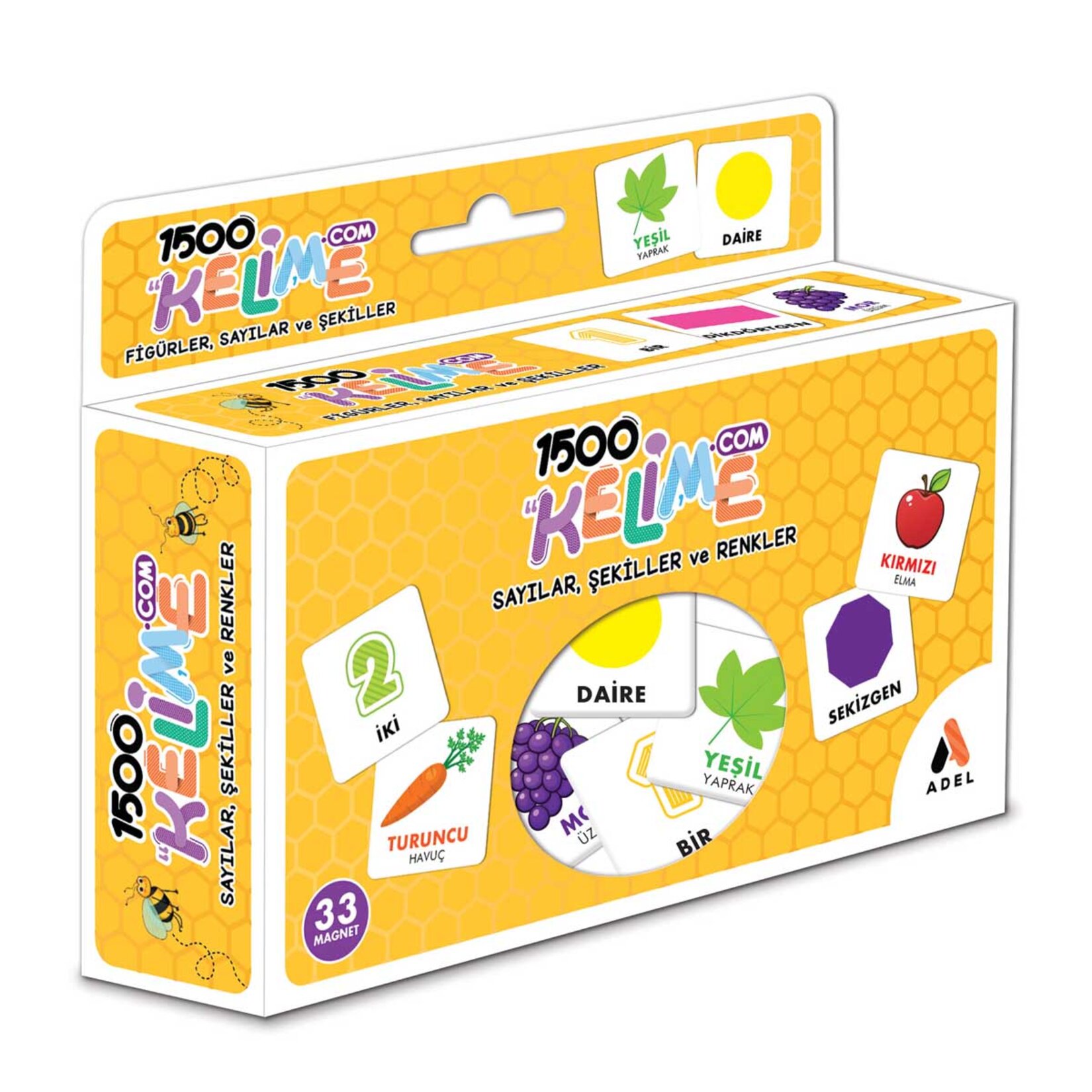 Adeland 1.500 Kelime Magnet Sayı & Şekil & Renk