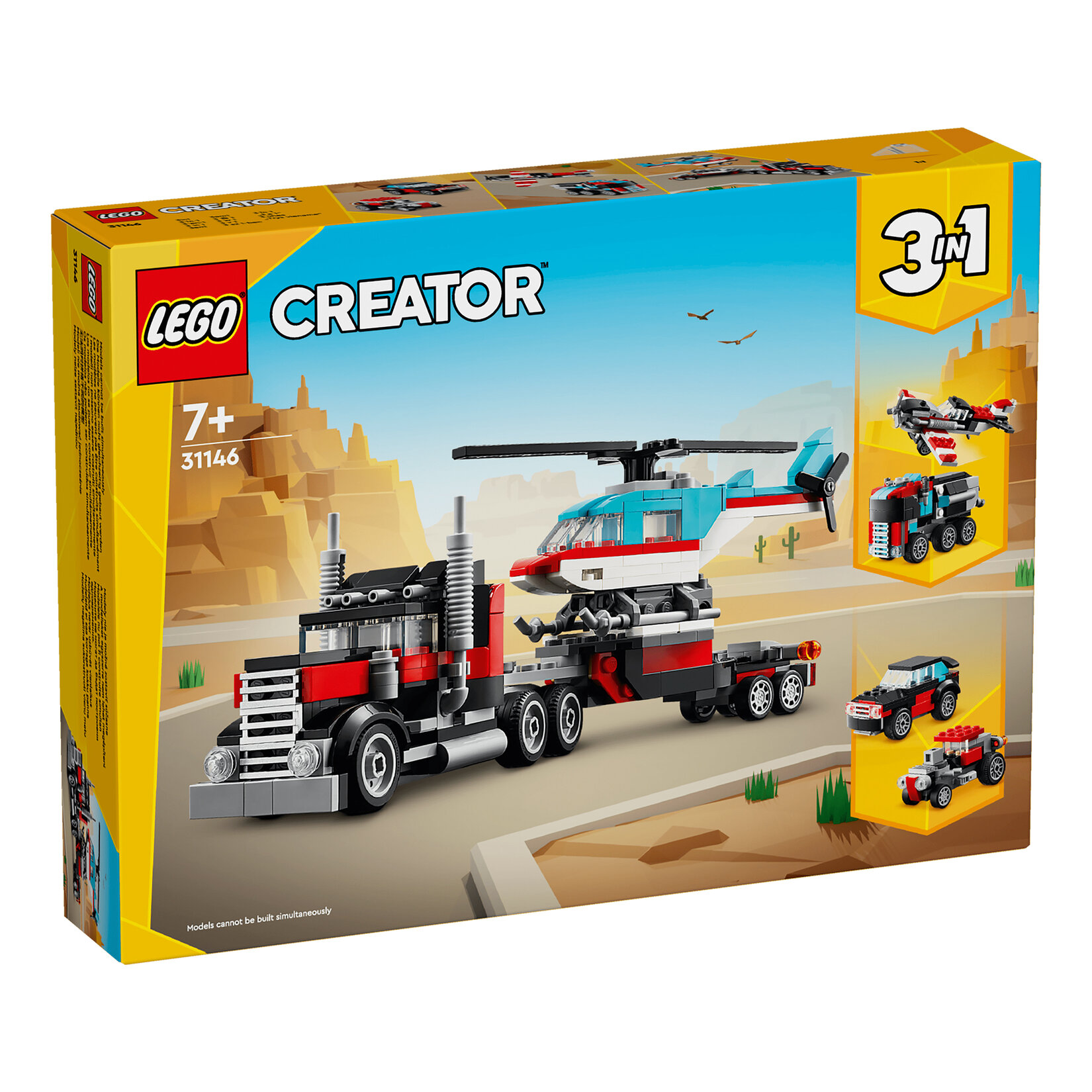 Lego 31146 Helikopterli Açık Kasa Kamyon 7+ Yaş - Görsel 1
