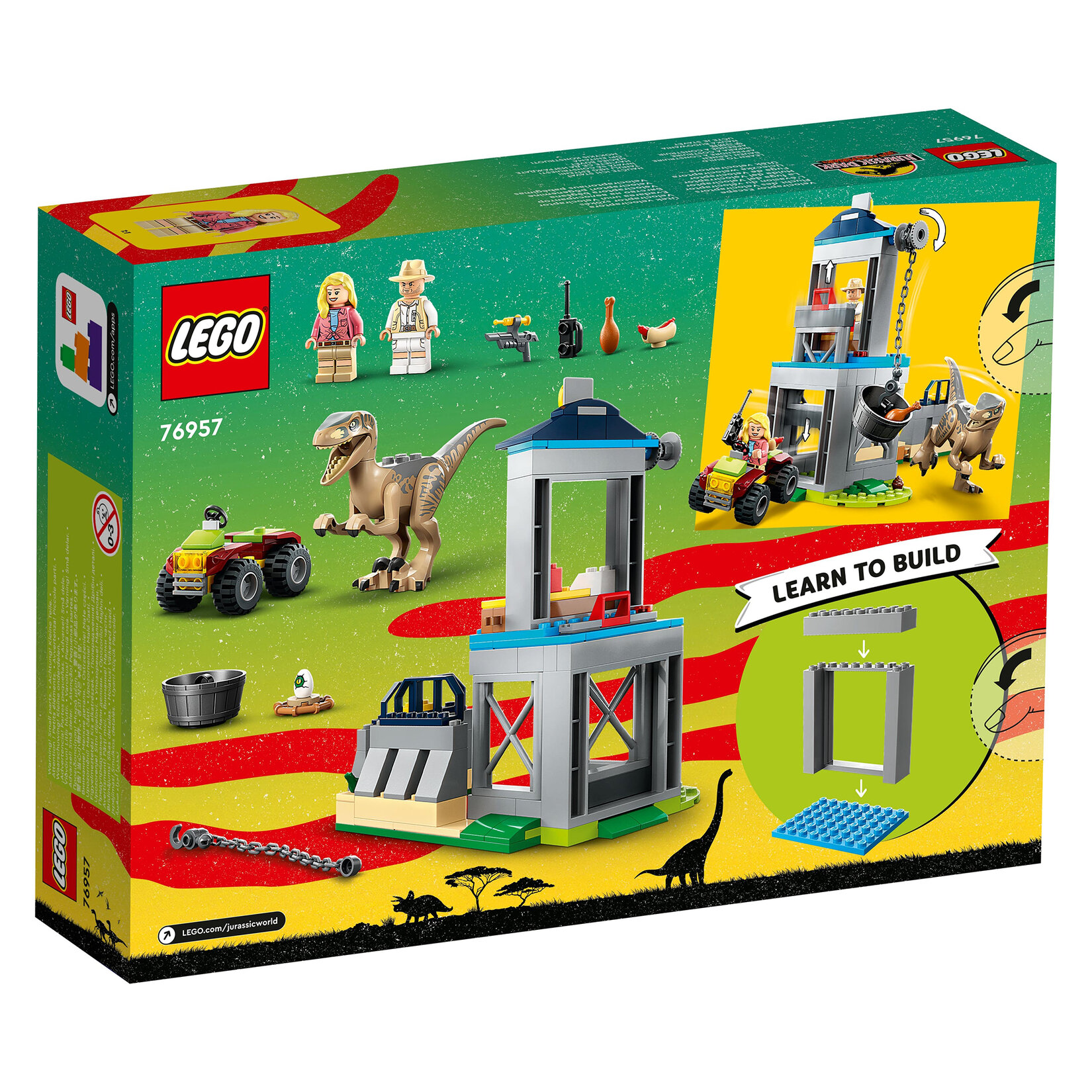 Lego Jurassic 76957 Velociraptor Kaçışı 4+ Yaş - Görsel 2
