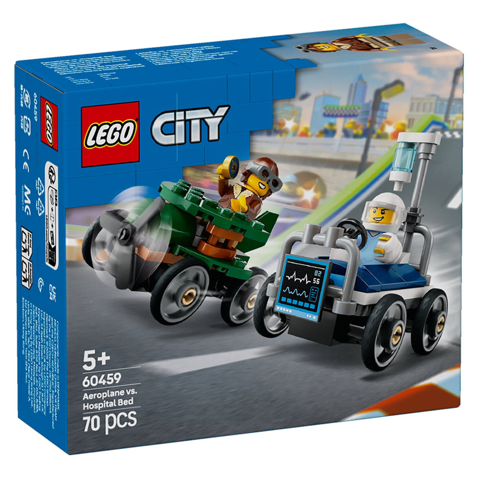 Lego 60459 City Uçak Hastane Yatağına Karşı Yarış