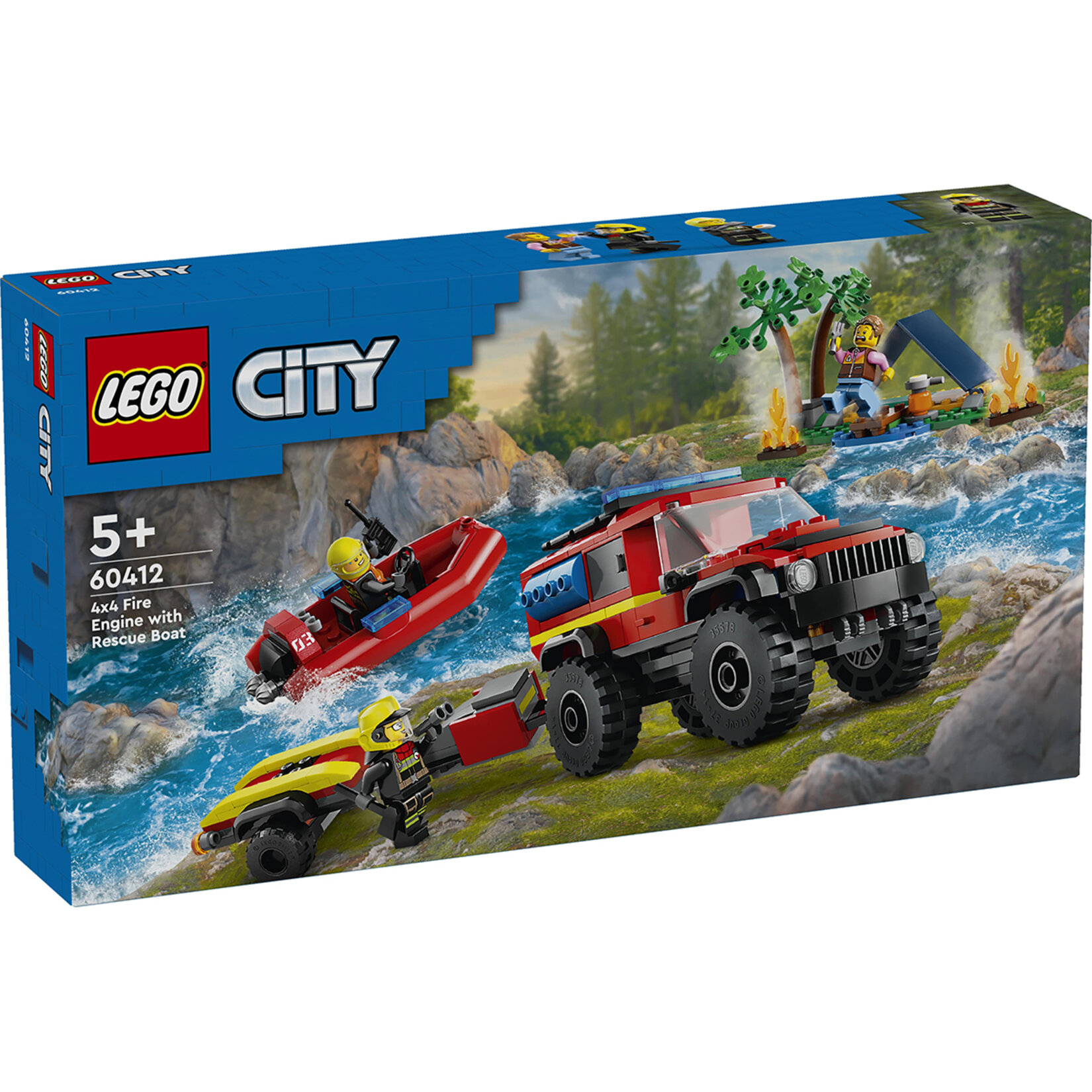Lego 60412 City 4 x 4 Kurtarma Botlu İtfaiye Kamyonu