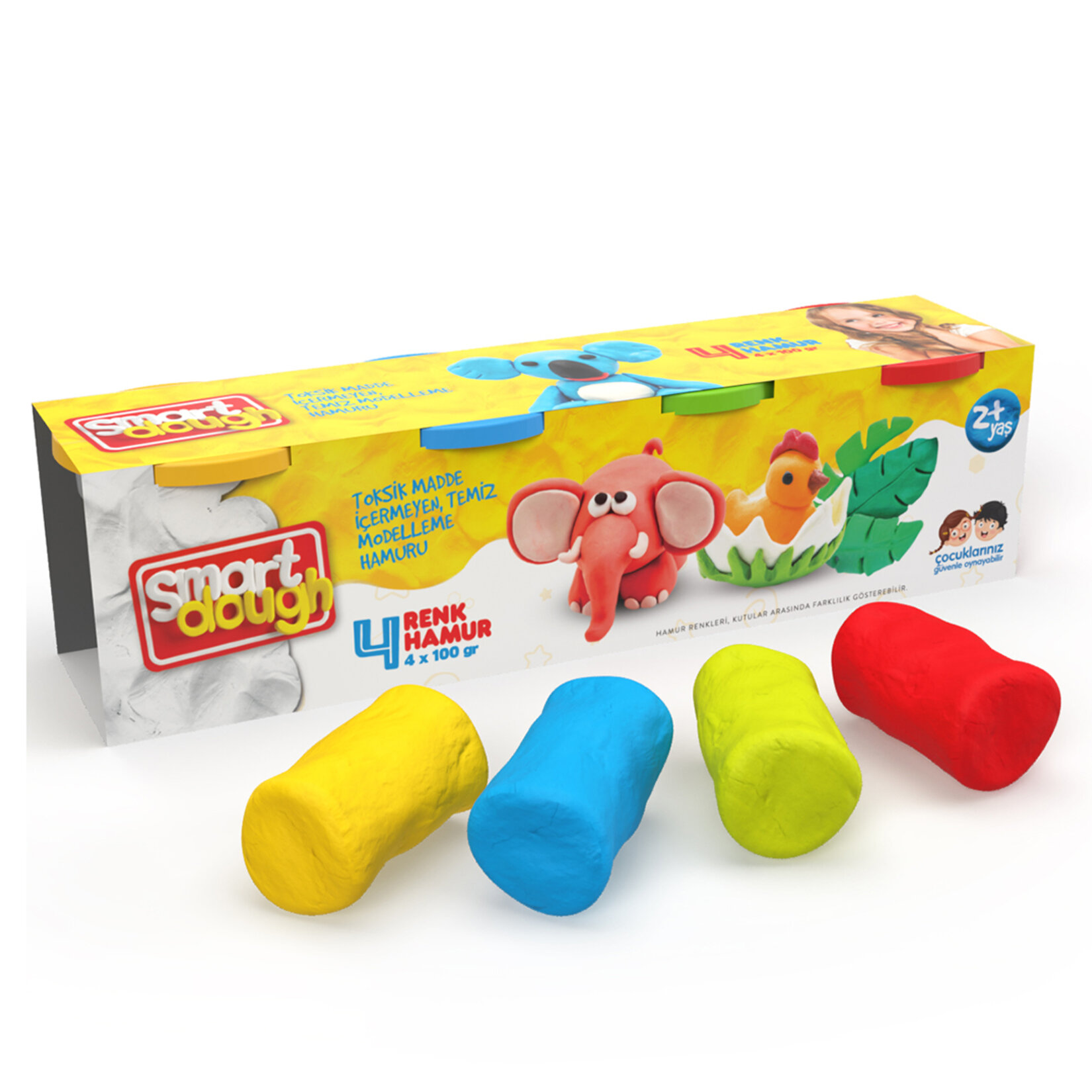 Smart Dough Tüp Oyun Hamuru 4'lü 400 G