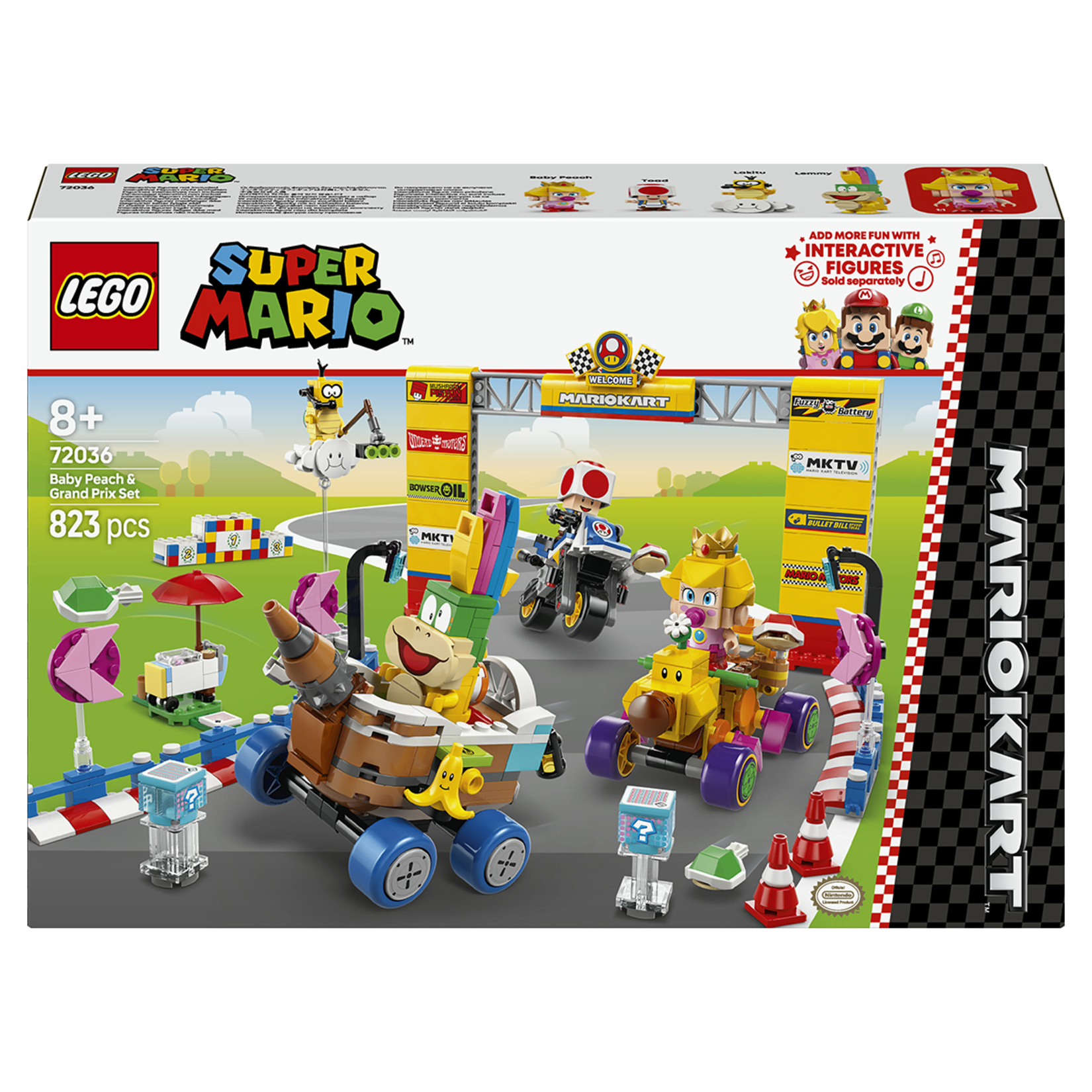 Lego 72036 Super Mario Kart Baby Peach ve Grand - Görsel 1