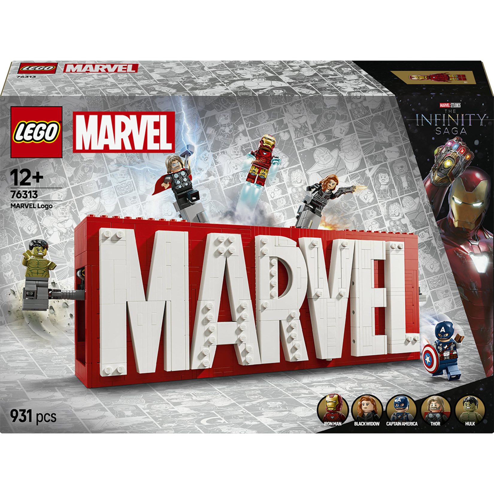 Lego 76313 Super Heroes Marvel Logosu & Mini Figür - Görsel 1