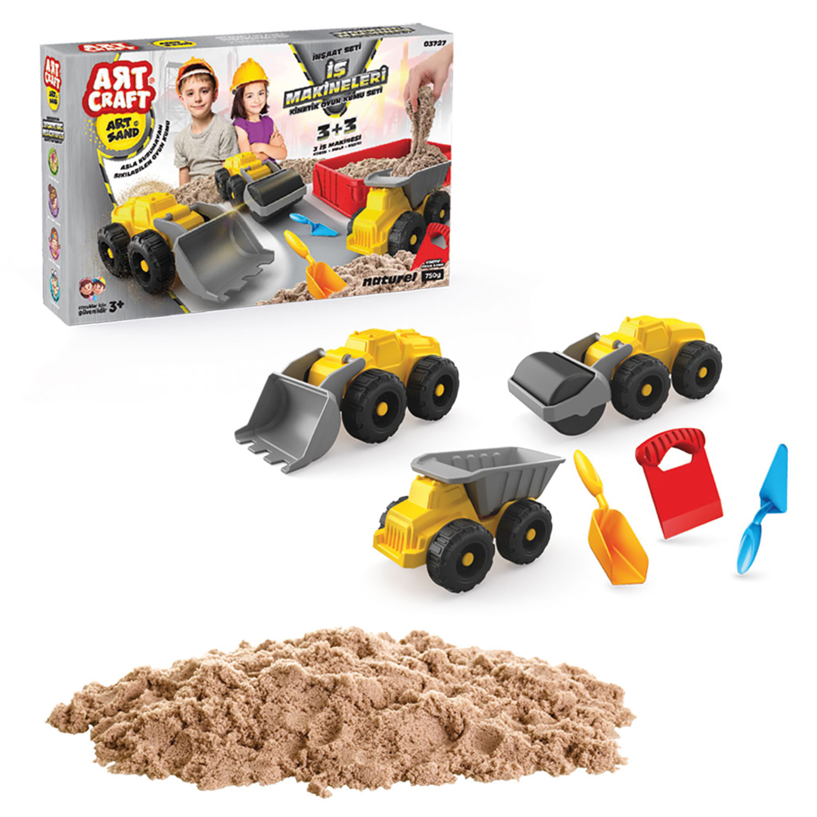 Art Craft İş Makineleri Kum Seti 750 G - Görsel 2