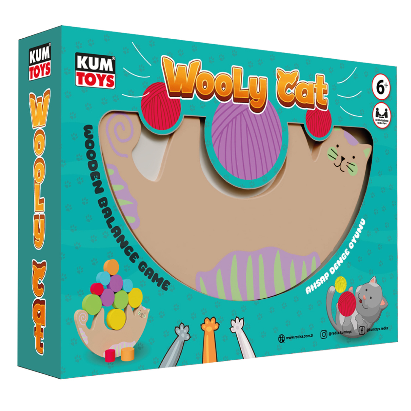 Kumtoys Wooly Cat Kedi Denge Oyunu