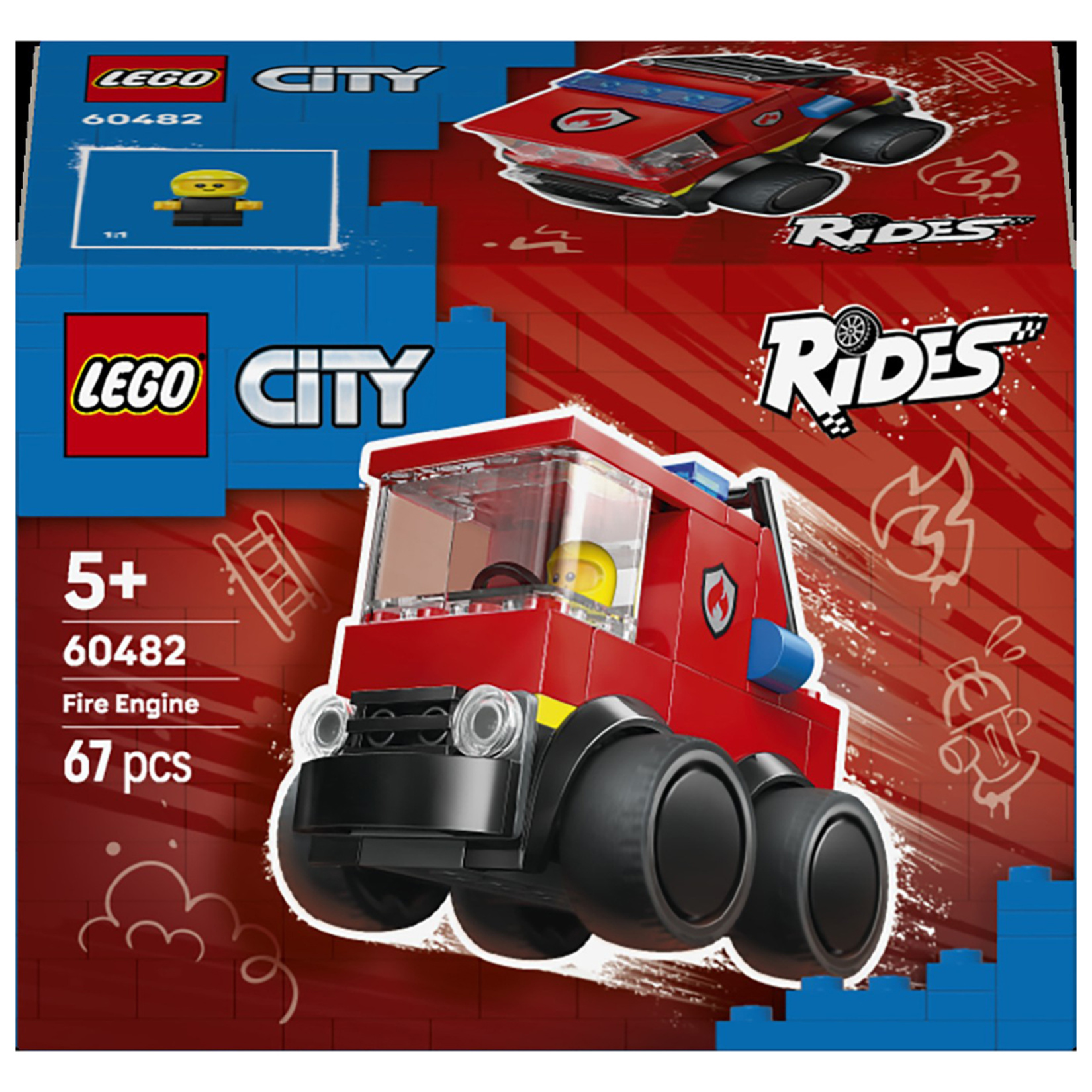 Lego City Araçlar İtfaiye Kamyonu 67 Parça 60482 - Görsel 1
