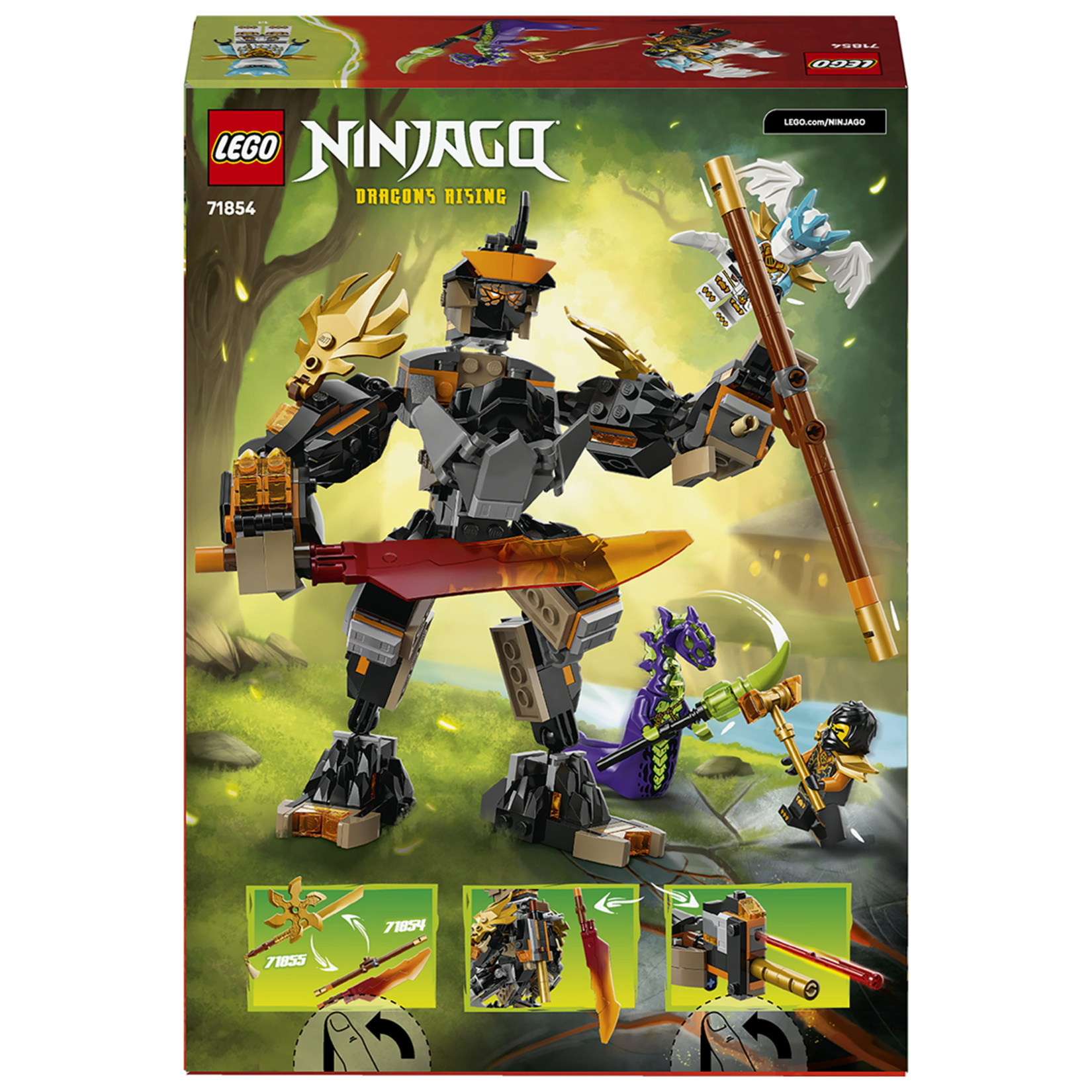Lego Ninjago Cole'un Görev Robotu ve Ejderha  71854 - Görsel 2