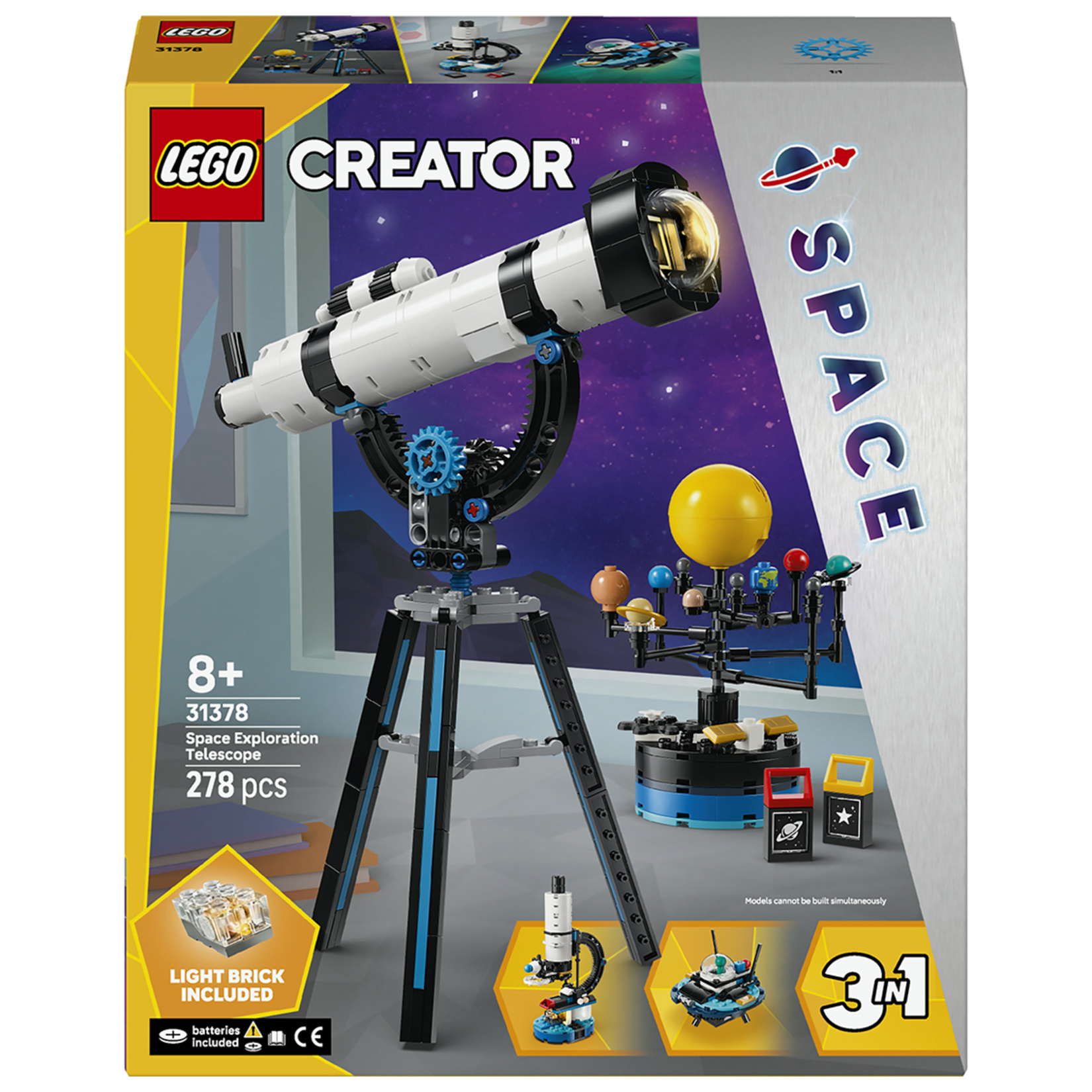 Lego Creator Uzay Keşif Teleskobu 278 Parça 31378 - Görsel 1