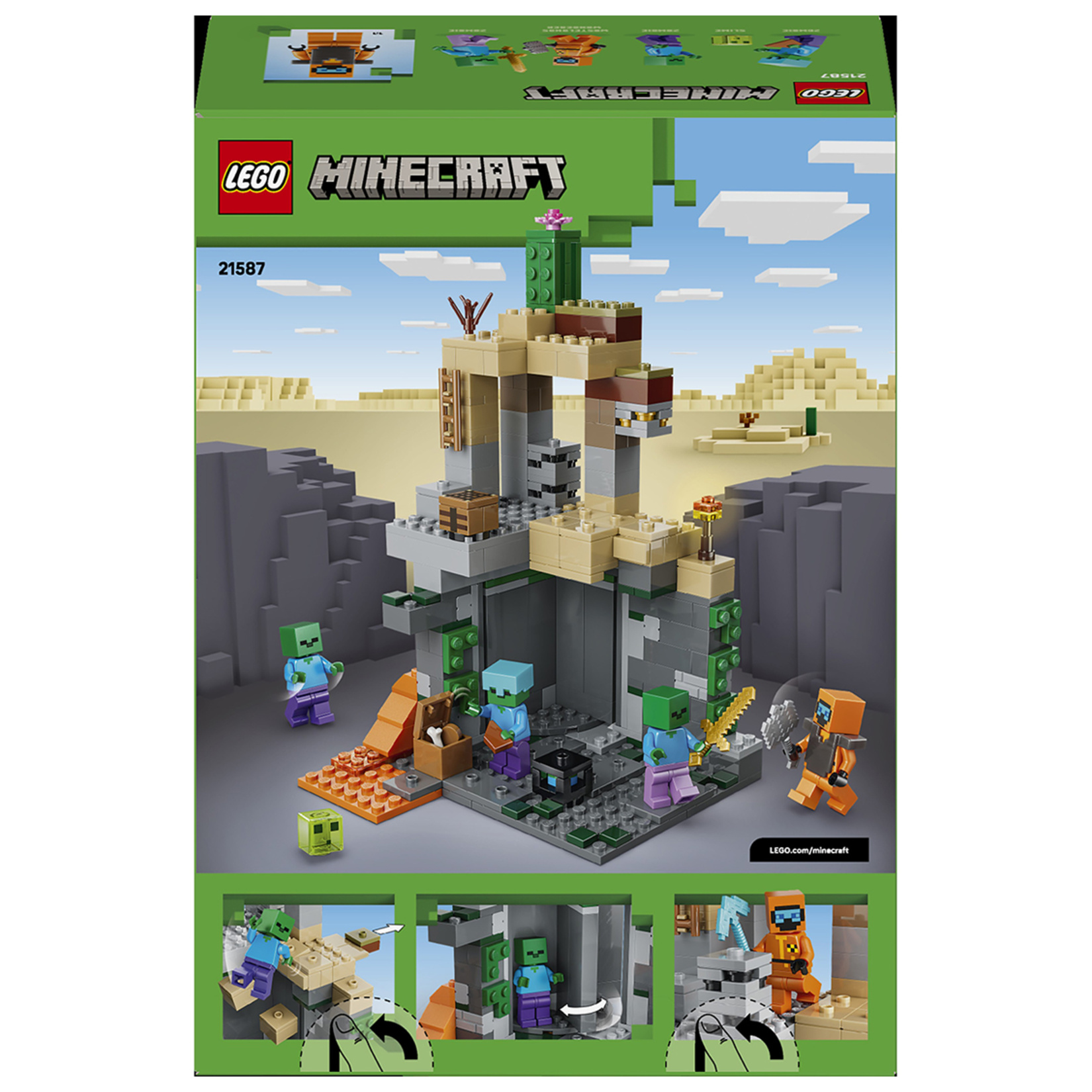 Lego Minecraft Zombi Zindanı +8 Yaş 284 Parça 21587 - Görsel 2