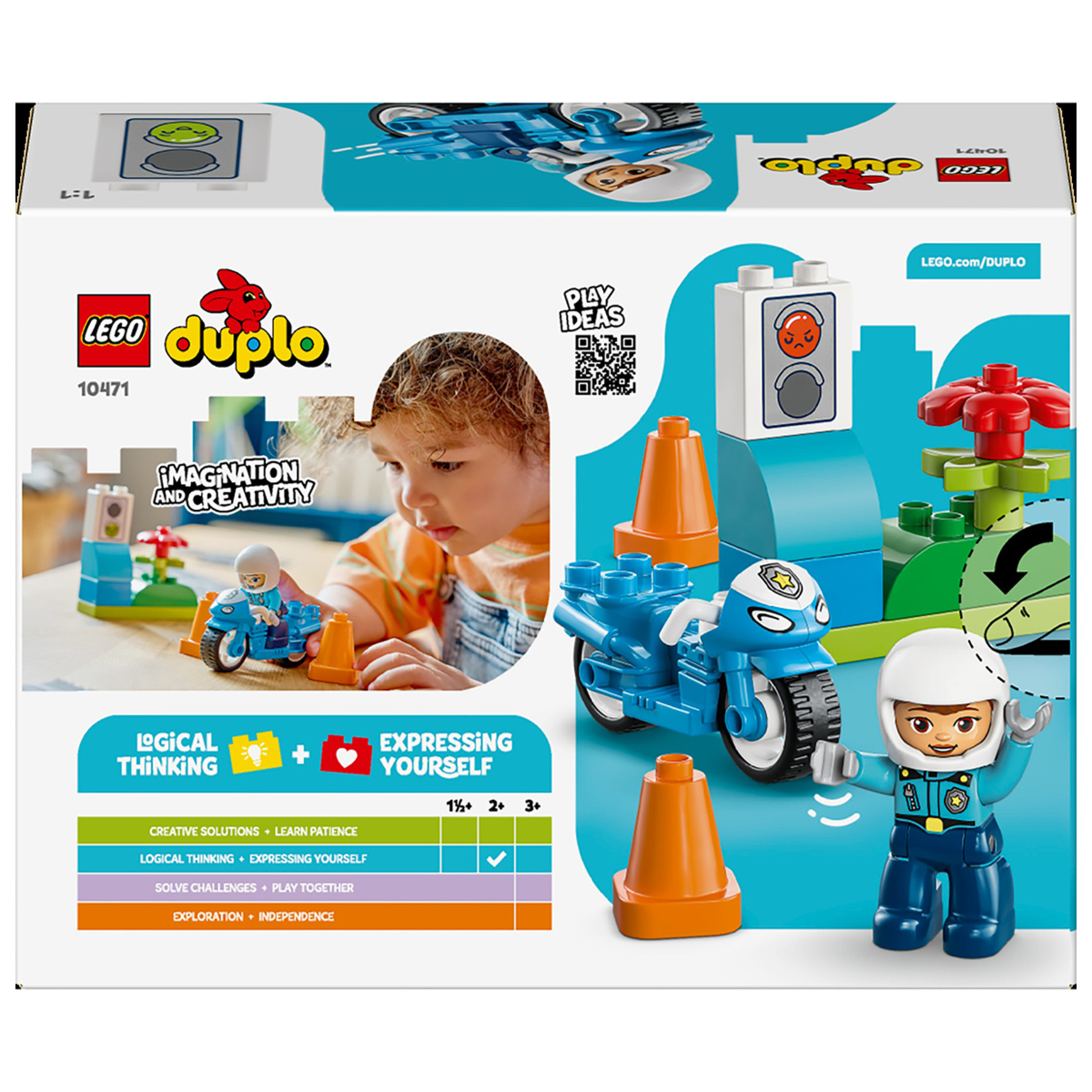 Lego Duplo Kasabası Mavi Polis Motosikleti 10471 - Görsel 2