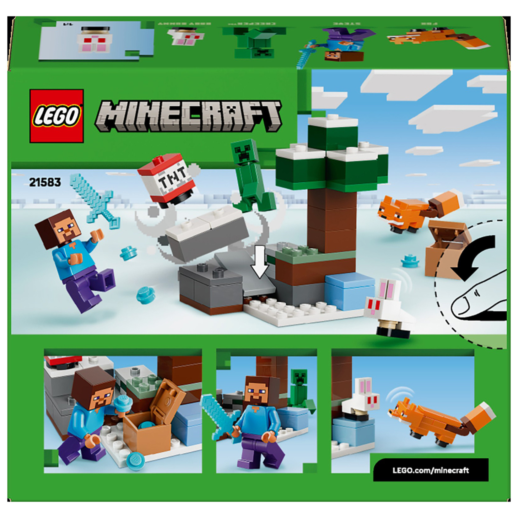 Lego Minecraft Steve'ın Tayga Macerası 21583 - Görsel 2