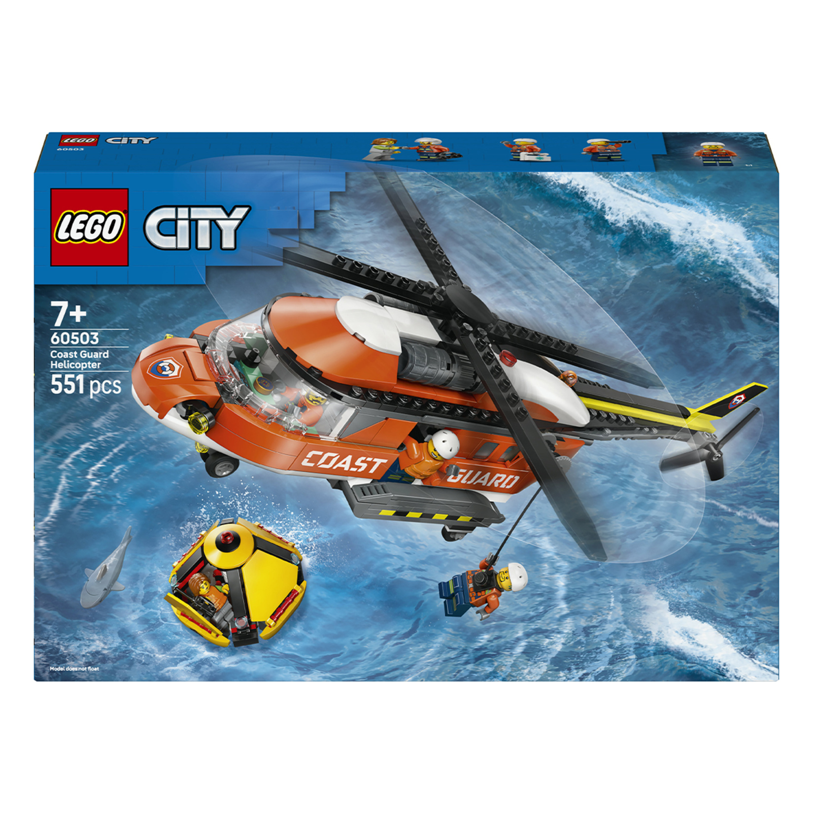 Lego City 60503 Sahil Güvenlik Helikopteri 551 Parça - Görsel 1
