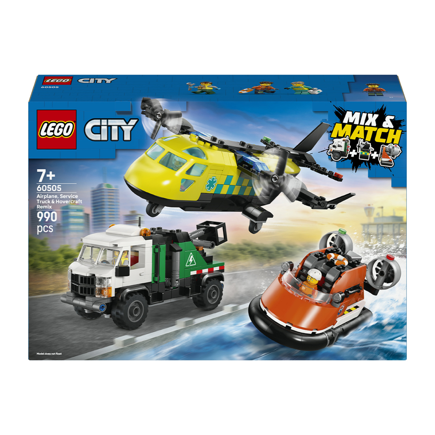 Lego City 60505 Uçak Servis Kamyonu ve Hoverkraft - Görsel 1