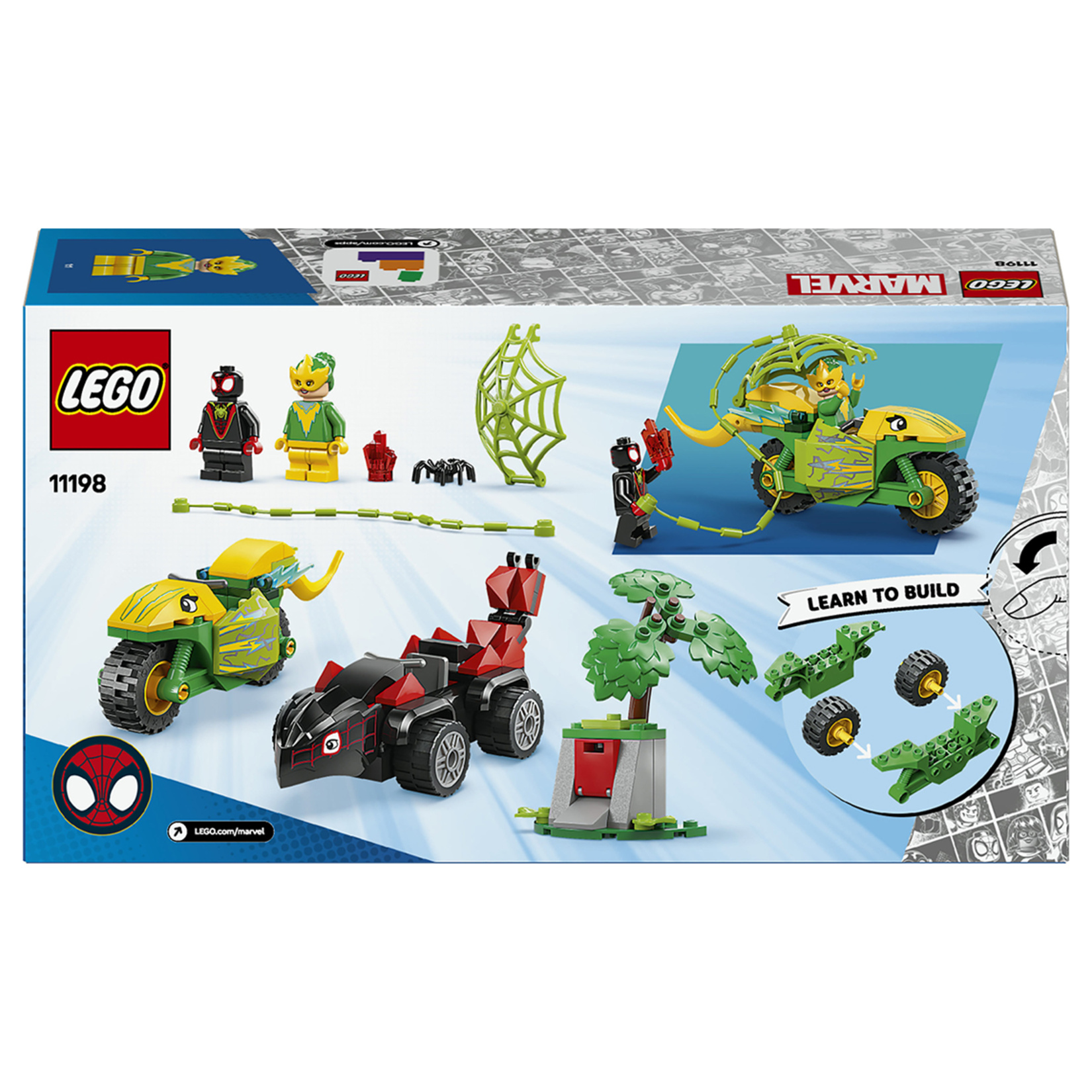 Lego Marvel 11198 Spidey Spin ve Electro Dinozor Aracı - Görsel 2