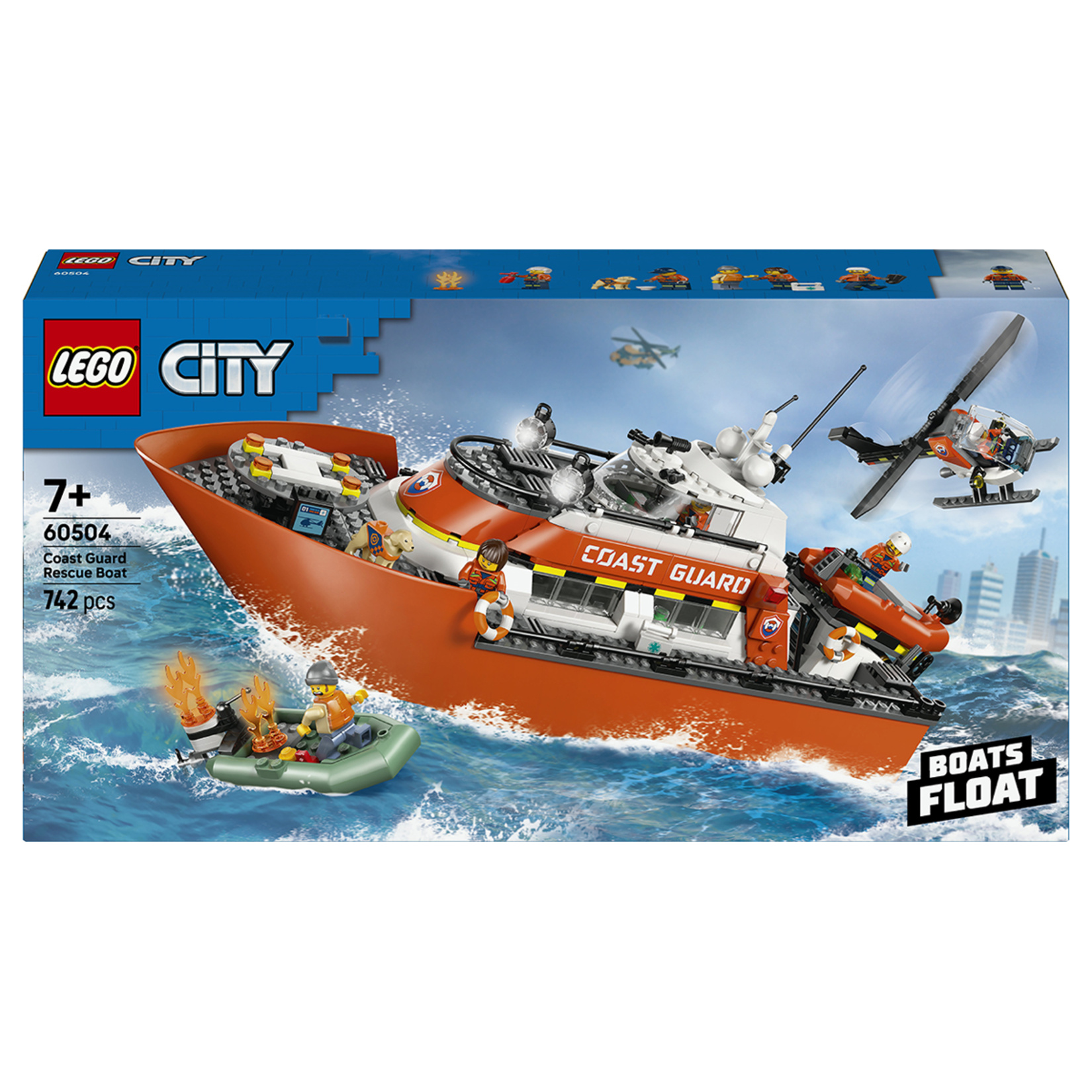 Lego Sahil Güvenlik Kurtarma Botu ve Helikopteri 742 Parça - Görsel 1