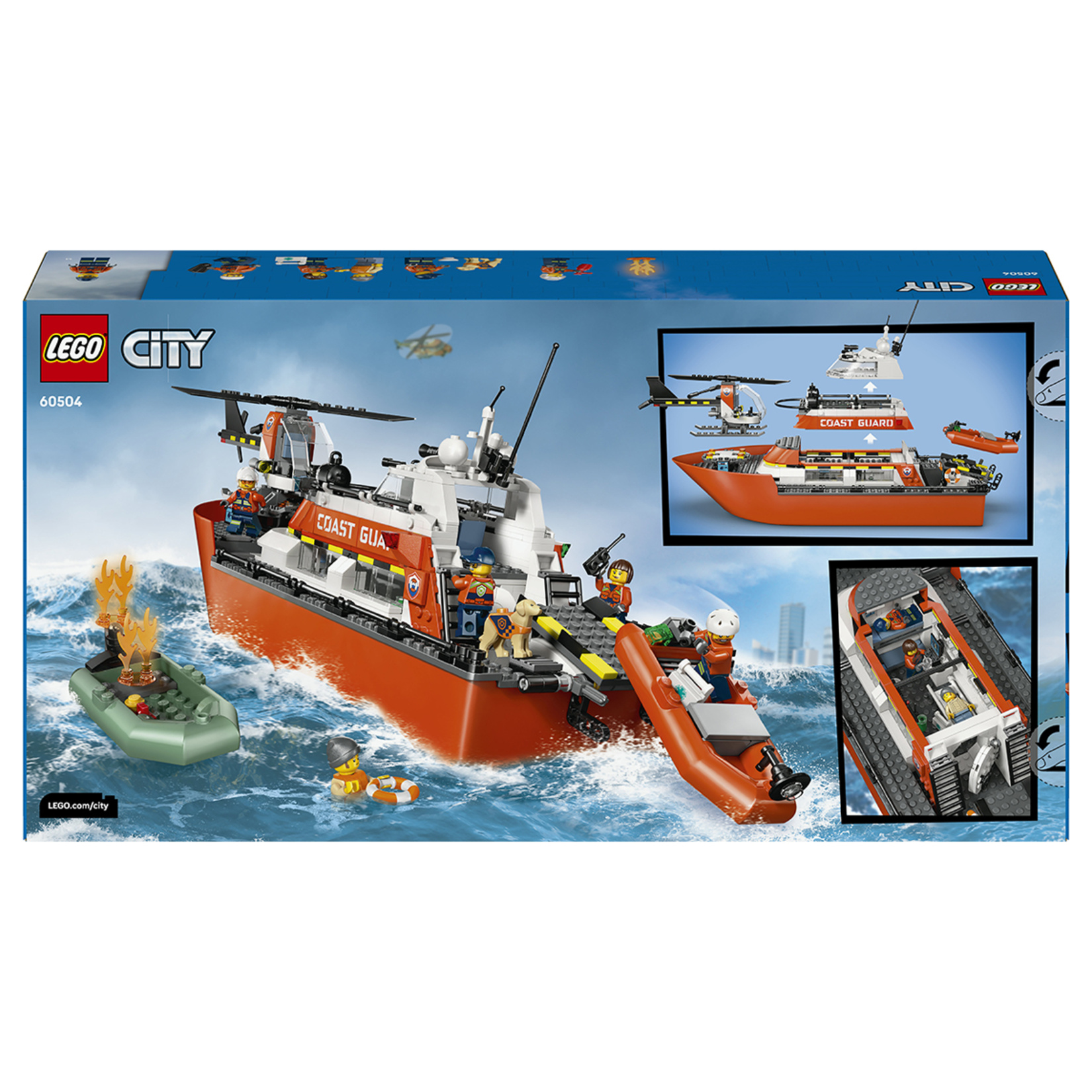 Lego Sahil Güvenlik Kurtarma Botu ve Helikopteri 742 Parça - Görsel 2