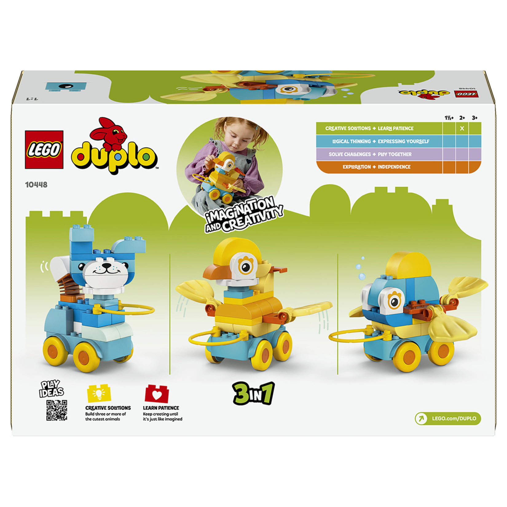 Lego Duplo 3ü1 Arada Tekerlekli Hayvanlar 2+ Yaş - Görsel 2