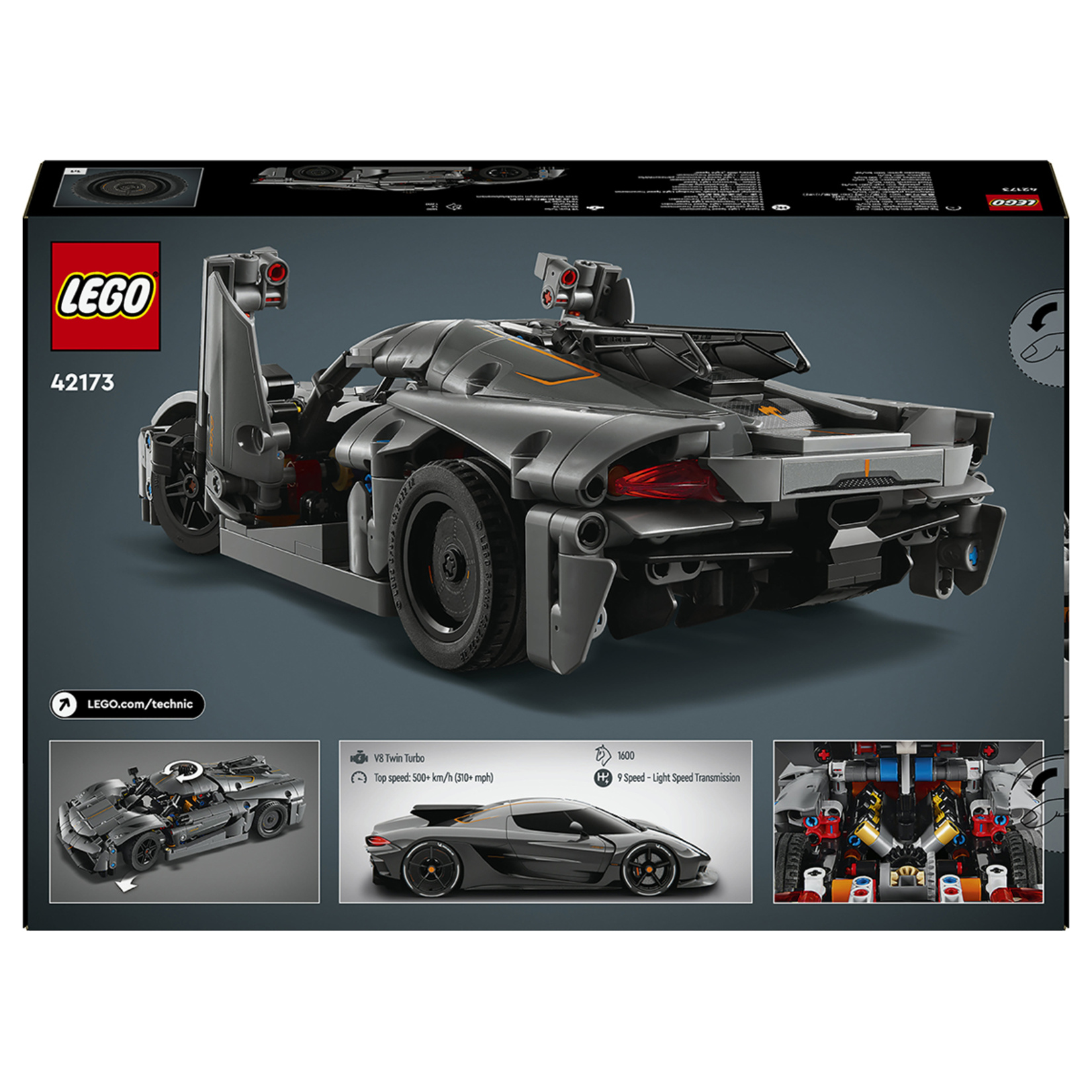 Lego 42173 Technic Koenigsegg Jesko Absolut Gri - Görsel 2