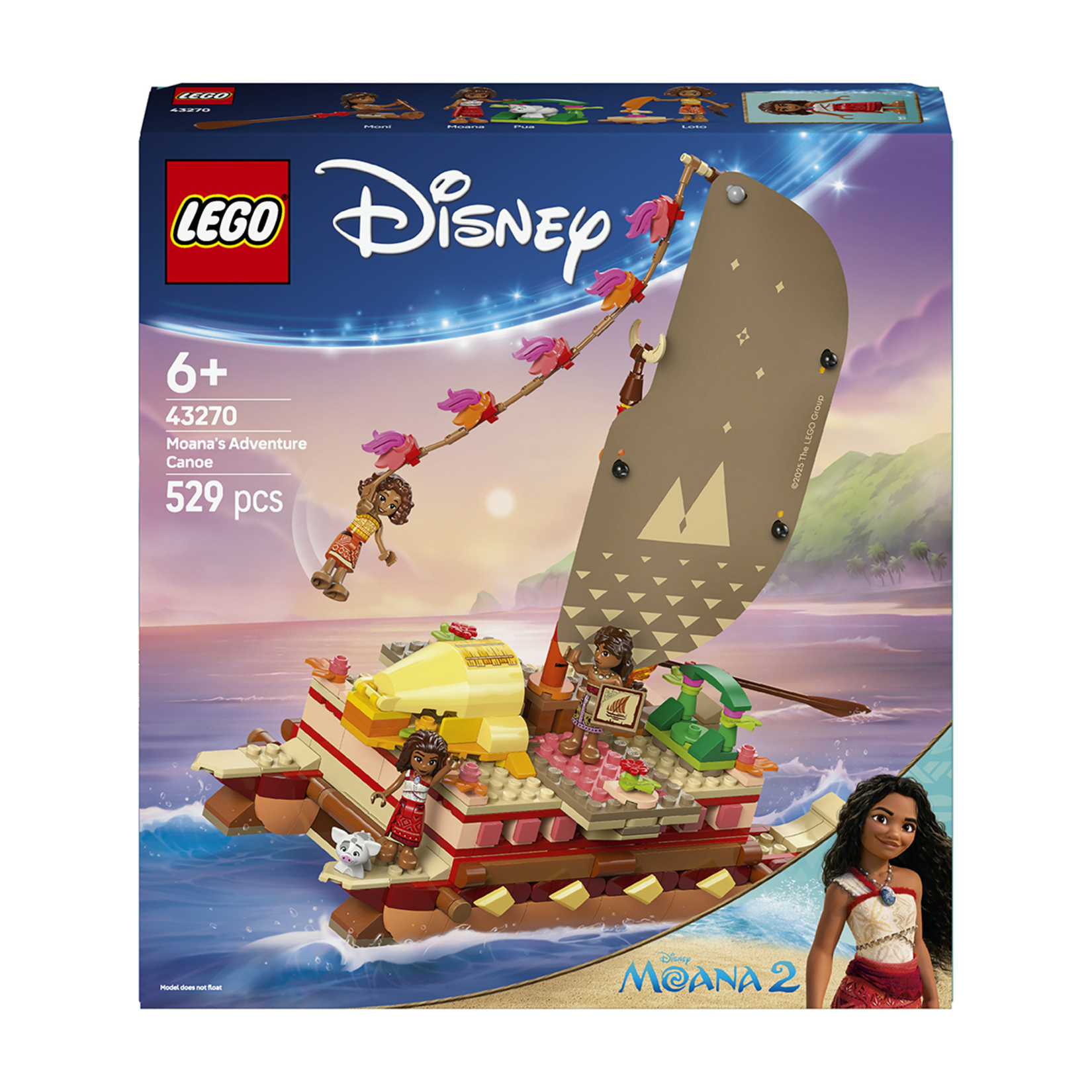 Lego Moana'nın Macera Kanosu 6+ Yaş 529 Parça - Görsel 1