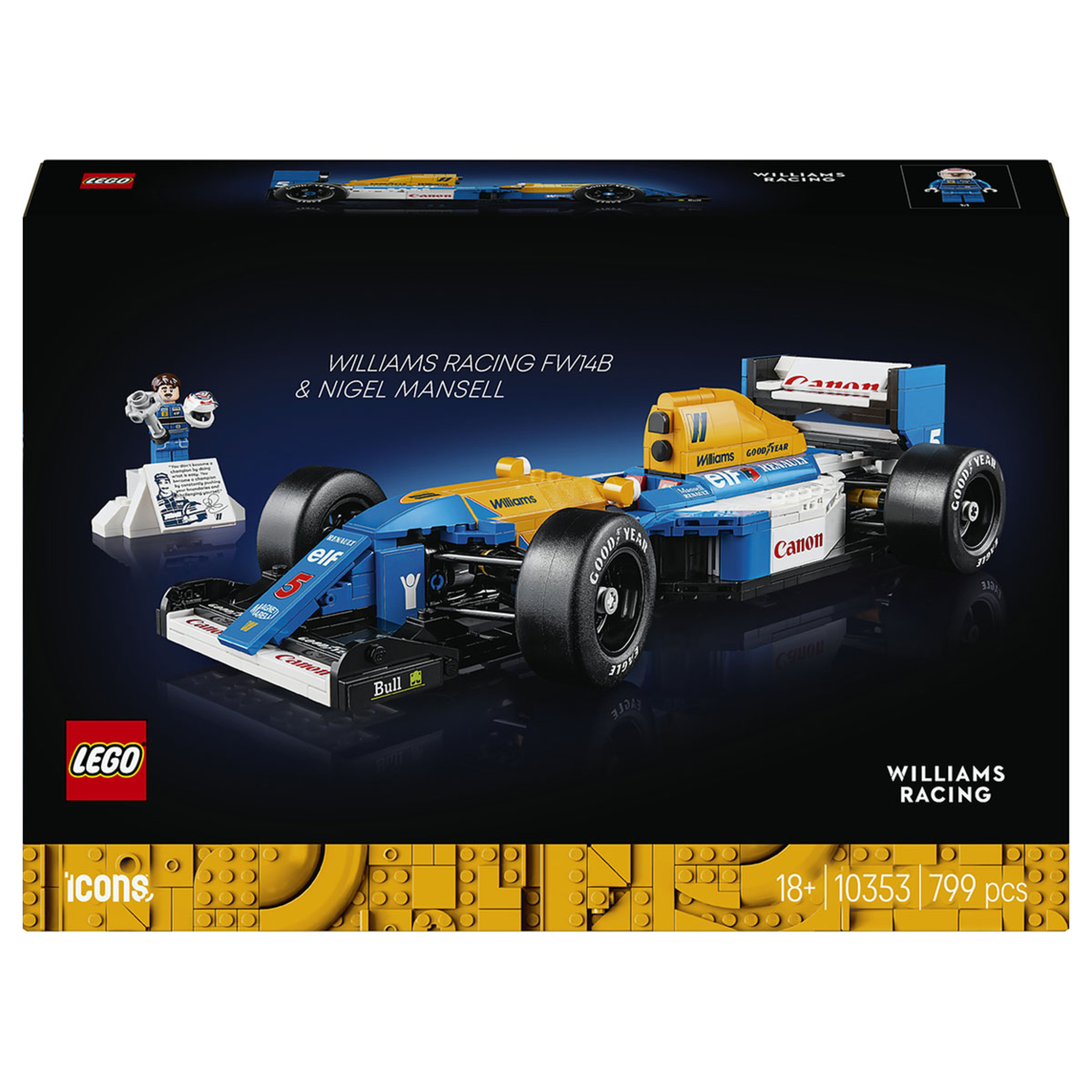 Lego Technic 10353 Williams Racing FW14B ve Nigel - Görsel 1
