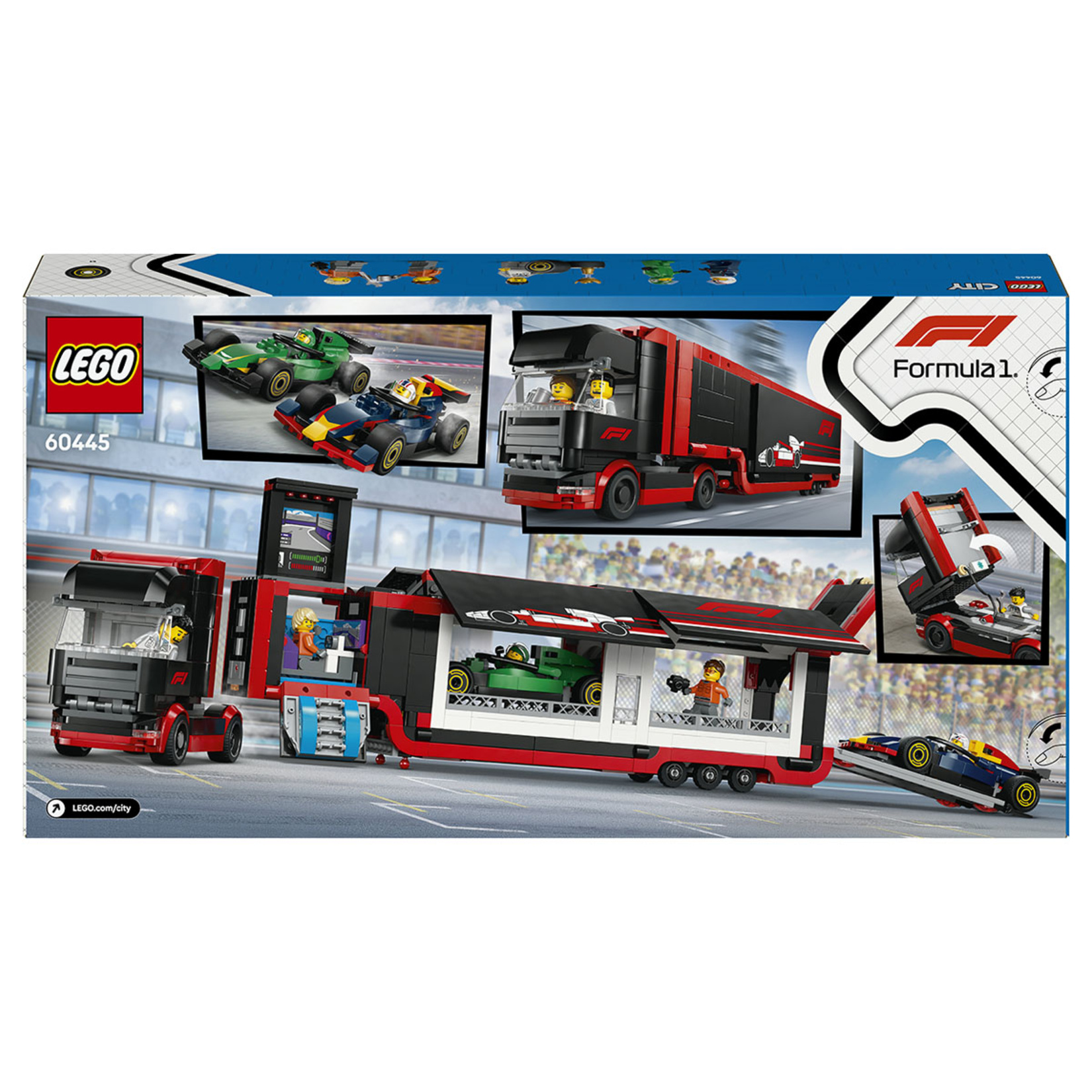 Lego City 60445 RB20 ve AMR24 F1 Arabalı F1 Kamyon - Görsel 2