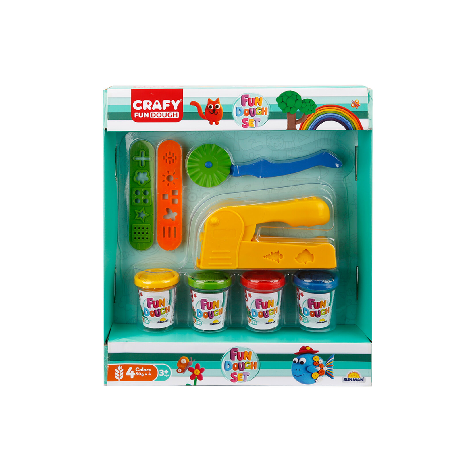 Sunman Oyun Hamur Set Tasarım Seti 4X50 G - Görsel 2