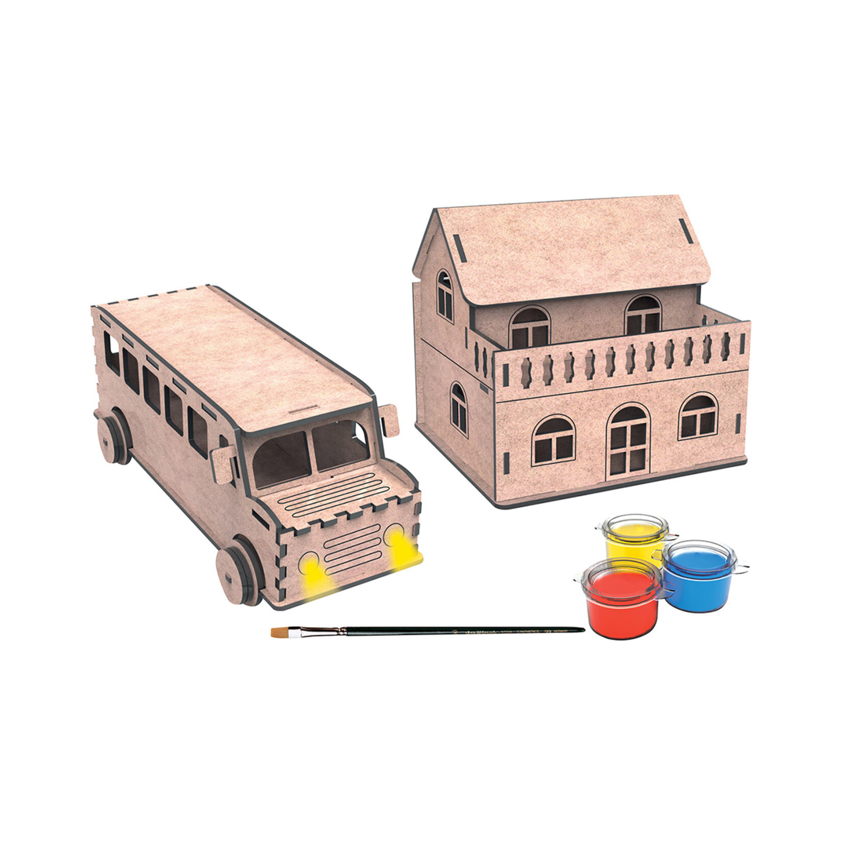 Giftölye Ahşap Maket Boyama Küçük Boy - Görsel 2