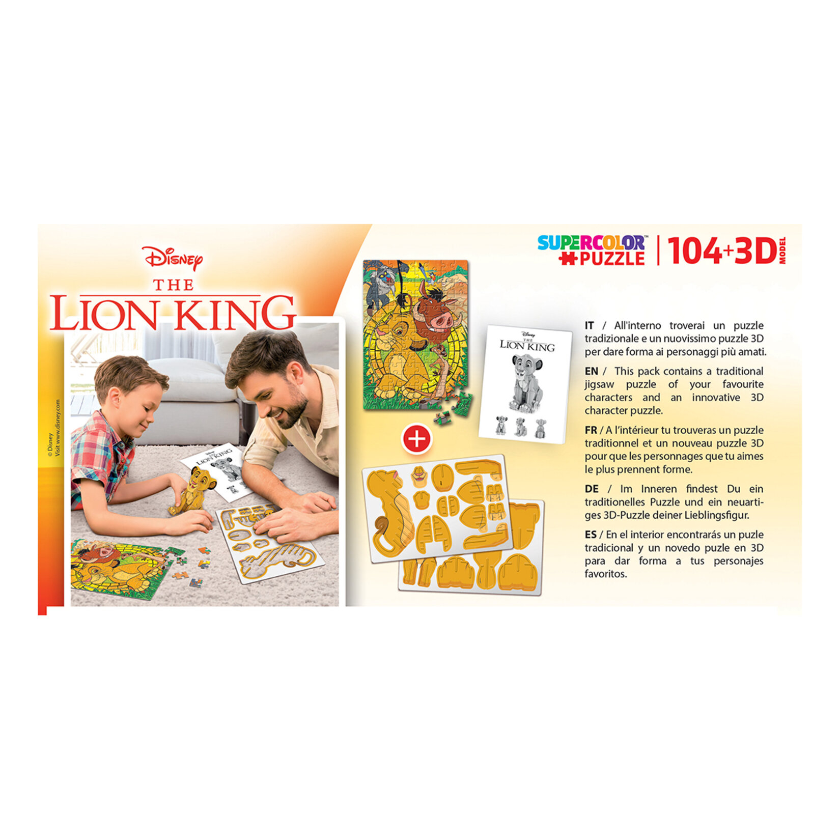 Clementoni 104 Parça Puzzle + 3D Model Lion King - Migros