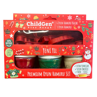 Childgen Oyun Hamuru Mini Yılbaşı Seti 3 x 125 G